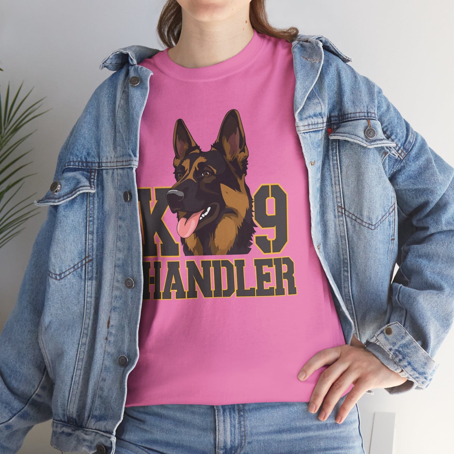 German Shepherd K9 Handler Tee, Perfect for Dog Lovers, Gift for Pet Owners, Unisex Cotton T-Shirt