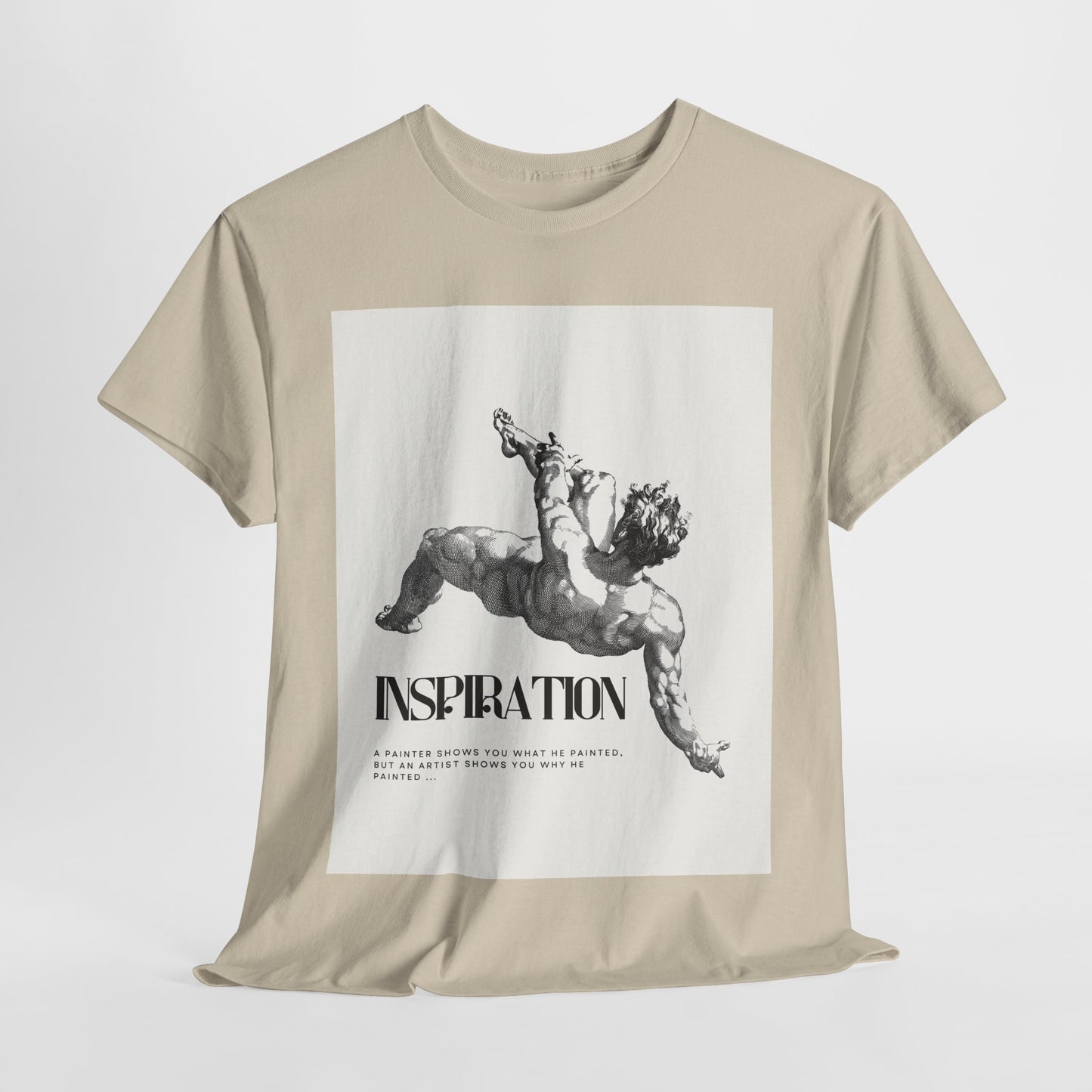 Inspiration Unisex Heavy Cotton Tee, Motivational Shirt, Gift for Artists, Casual Wear, Quote T-Shirt, Birthday Gift