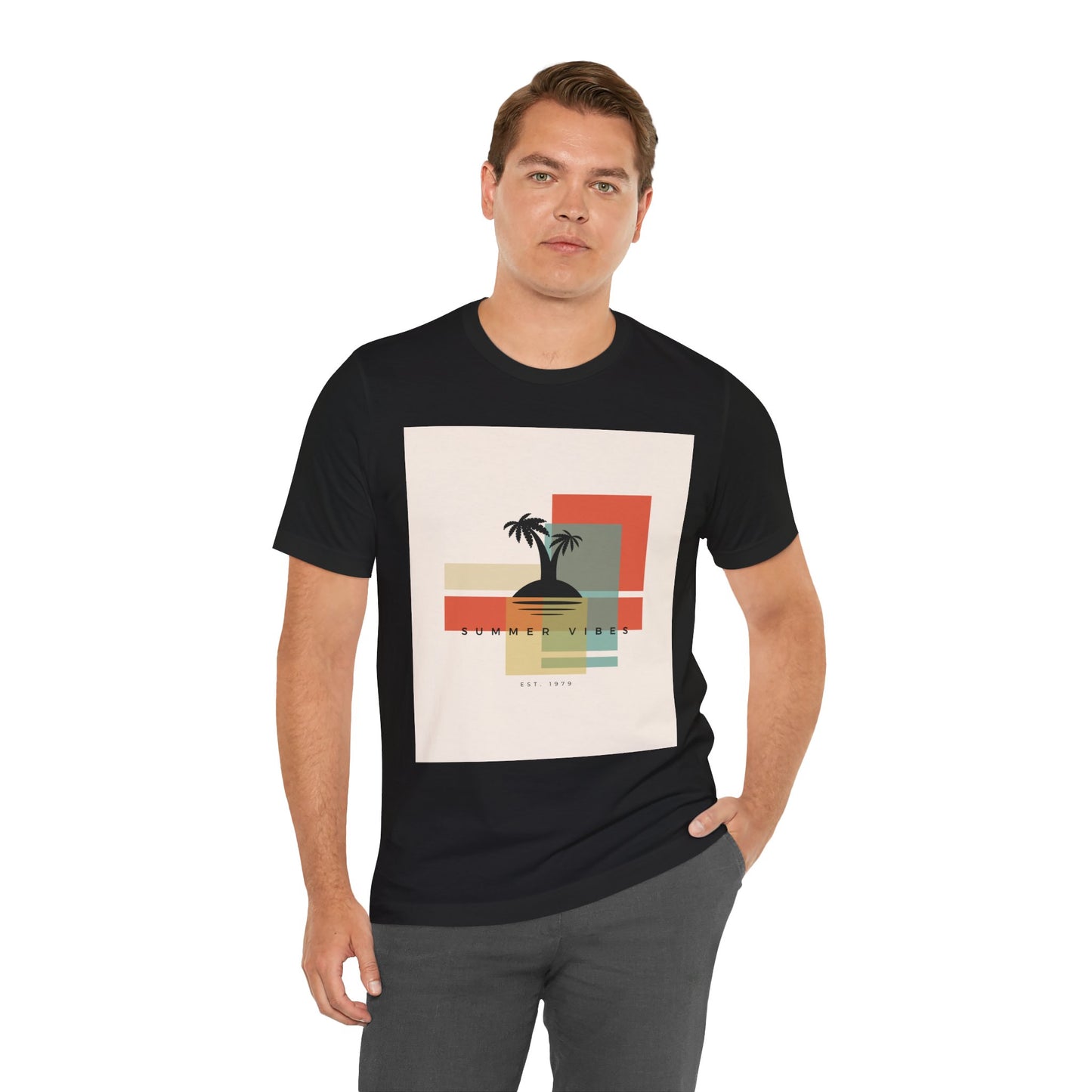 Tropical Sunset Tee, Summer Vibes Shirt, Vacation Outfit, Unisex Graphic Tee, Gift for Beach Lovers, Casual Wear