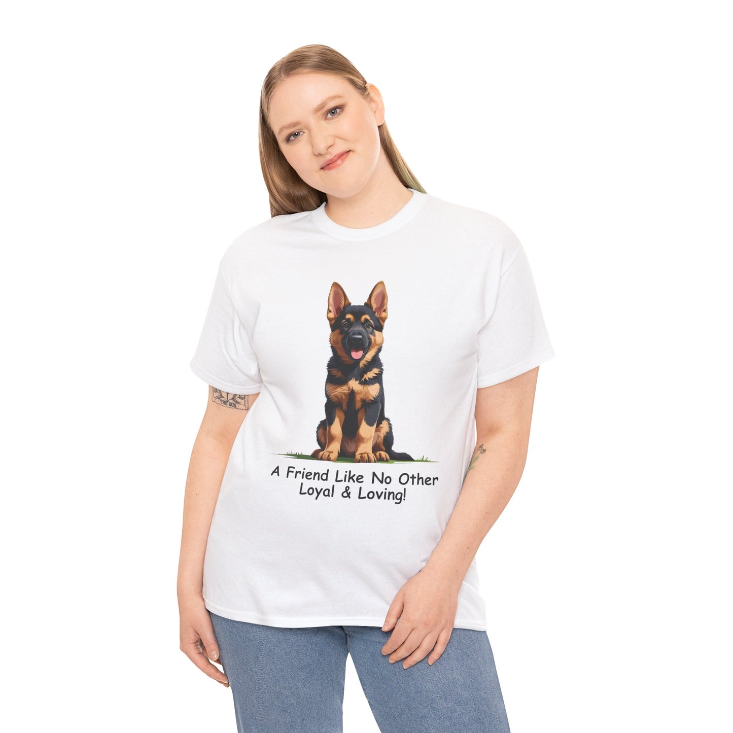Adorable German Shepherd Puppy Lover Tee: A Friend Like No Other, Dog Owner Gift, Dog Mom Shirt, Gifts for Animal Lovers, Unisex Cotton T-shirt