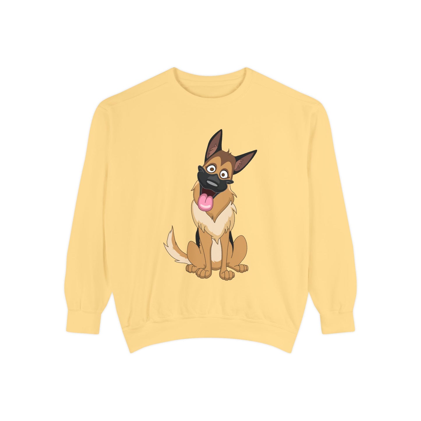 Funny Dog Cartoon Sweatshirt for Pet Lovers - Unisex Garment-Dyed Apparel