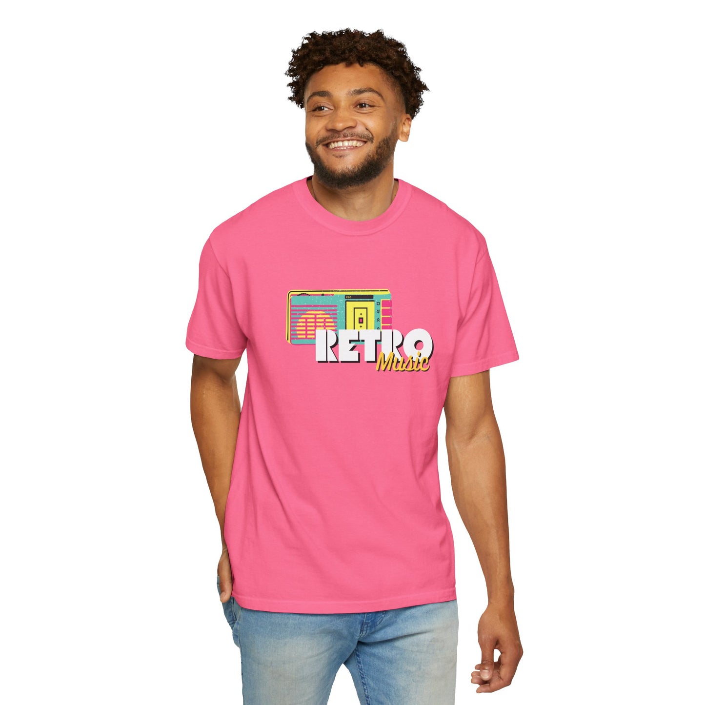 Retro Music T-Shirt, Vintage Style Tee, Unisex Garment-Dyed Shirt, Perfect for Music Lovers, Great for Festivals and Gifts