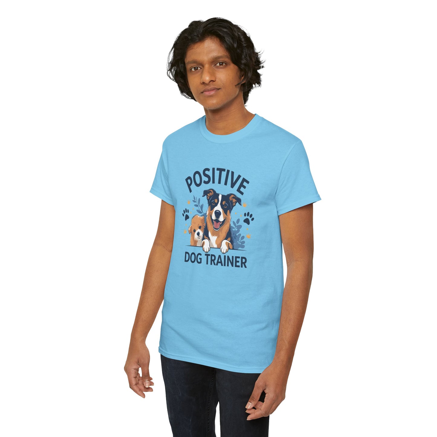 Positive Dog Trainer Tee, Dog Lover Gift, Unisex Cotton T-Shirt, Pet Training Apparel, Animal Care, Casual Dog Shirt