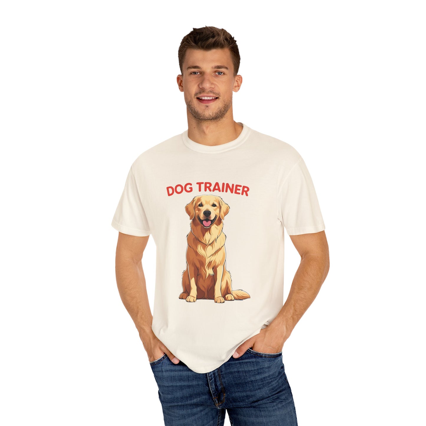 Dog Trainer Unisex Garment-Dyed T-Shirt | Perfect Gift for Dog Lovers, Pet Owners, Trainers, Birthdays, and Everyday Use