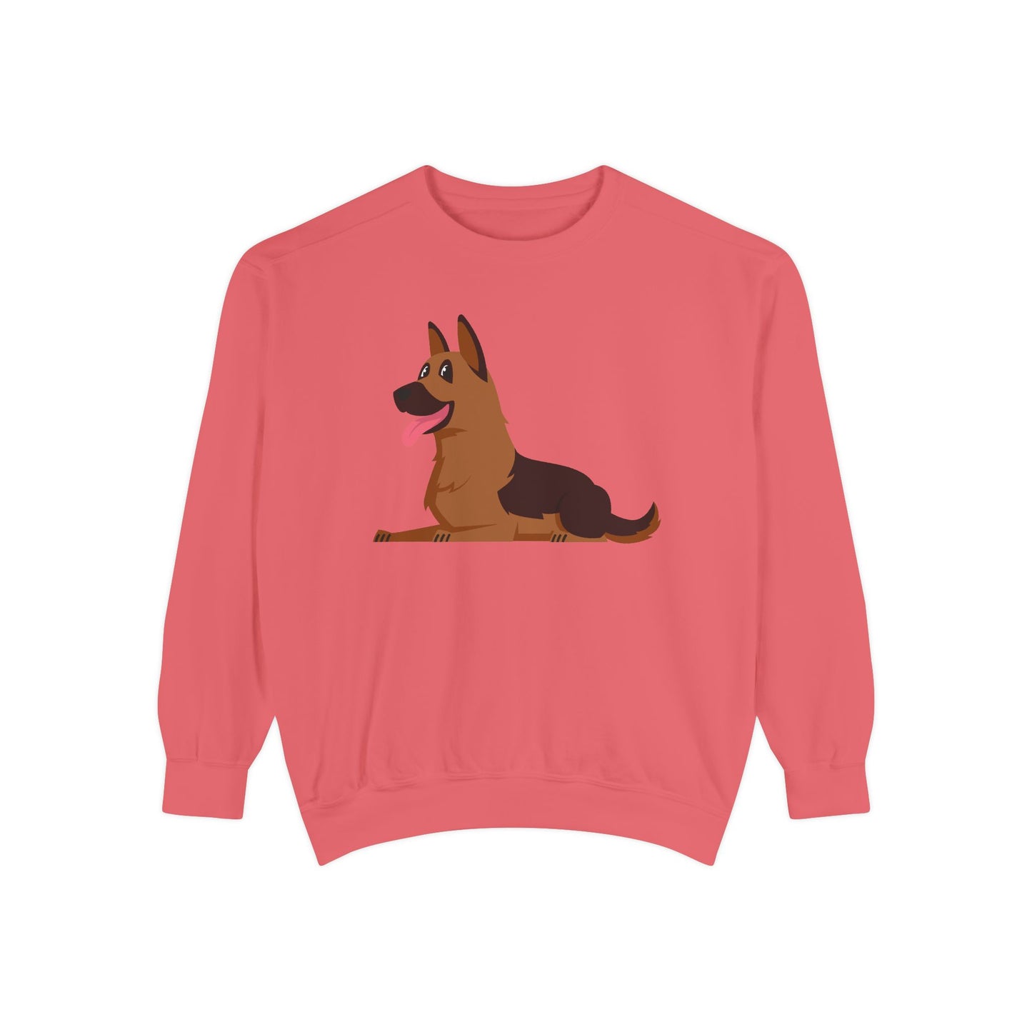 Unisex Dog Lover Hoodie With Graphic of a German Shepherd Leaving Tongue Out