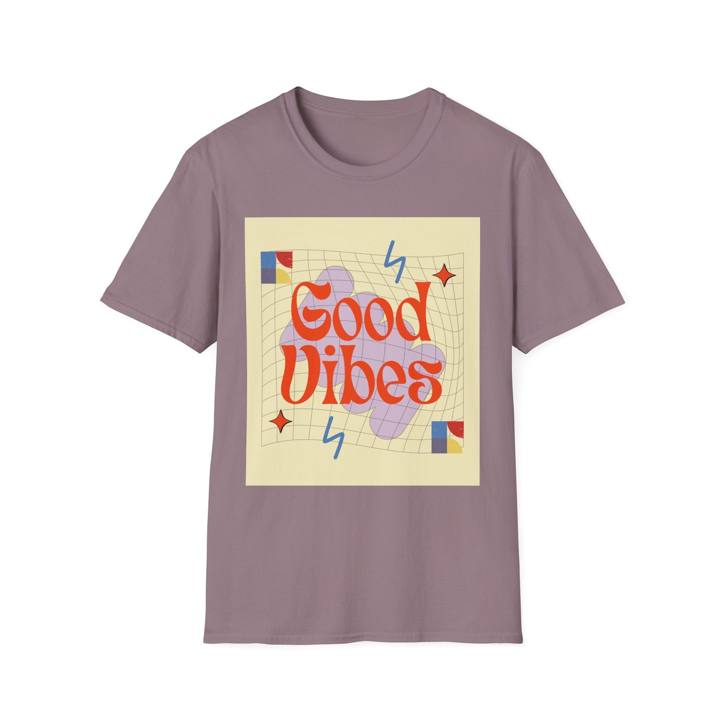 Good Vibes Unisex Softstyle T-Shirt, Relaxed Fit Tee, Casual Wear, Gift Idea, Positive Quotes, Everyday Comfort, Summer Fashion