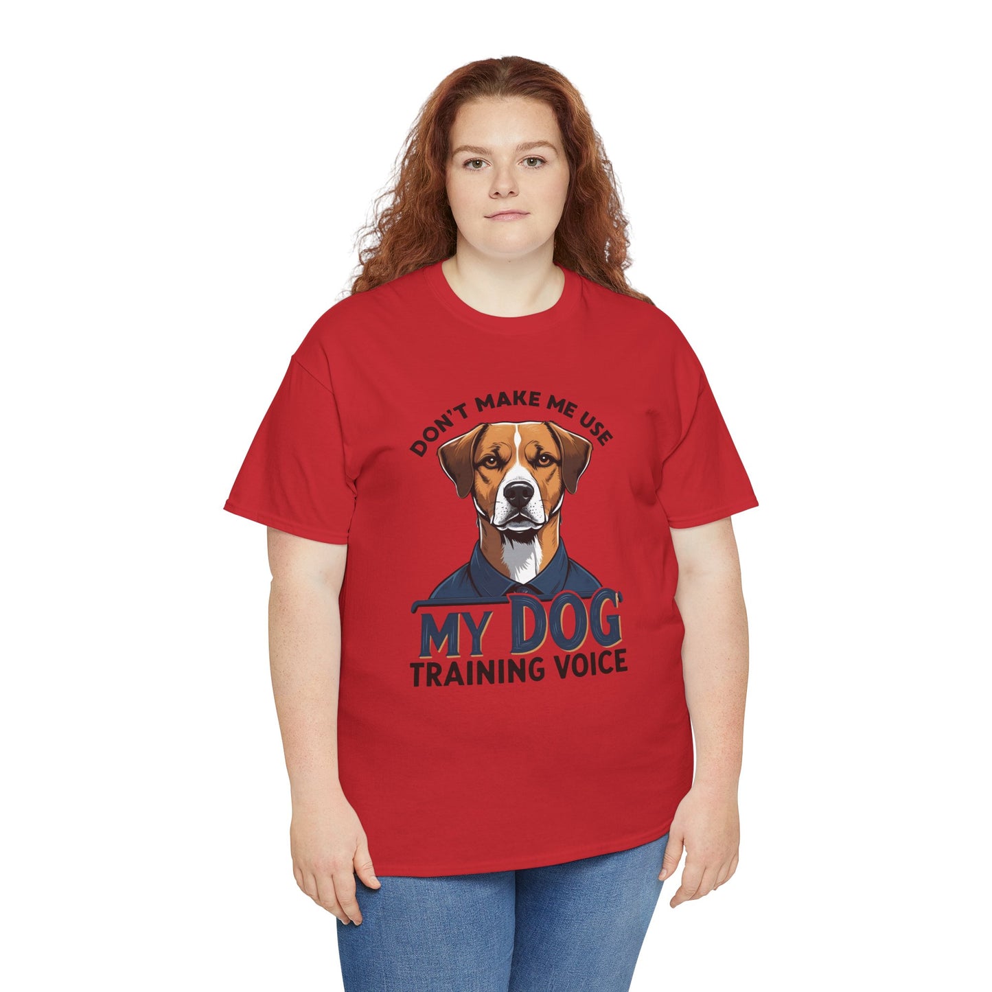 Dog Training T-Shirt - Don't Make Me Use My Dog Training Voice | Perfect Gift for Dog Owners, Casual Wear, Funny Dog Humor Shirt, Pet Training Apparel