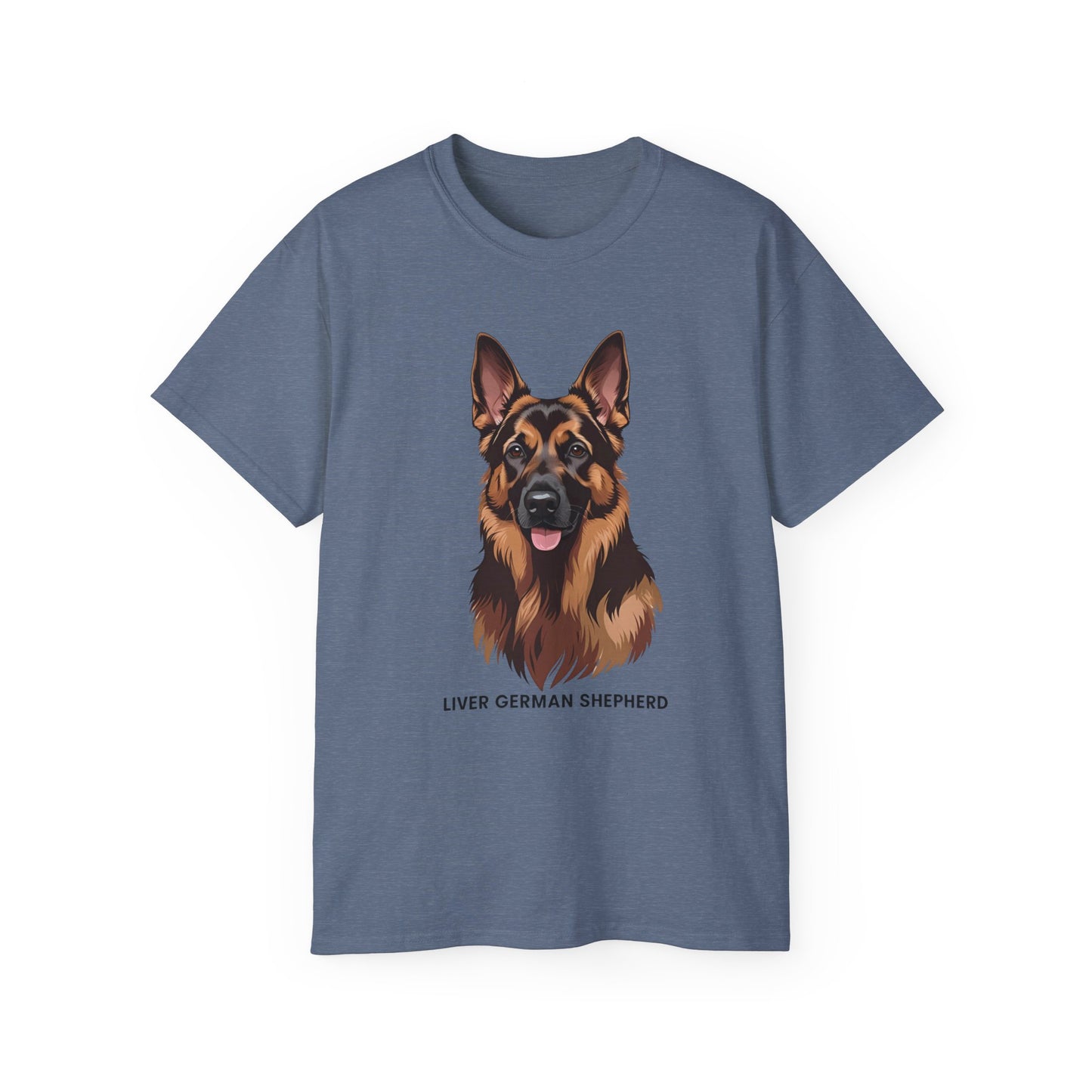 Liver German Shepherd Tee, Dog Lover Shirt, Pet Owner Gift, Animal Print T-Shirt, Unisex Graphic Tee, Birthday Present for Dog Lovers
