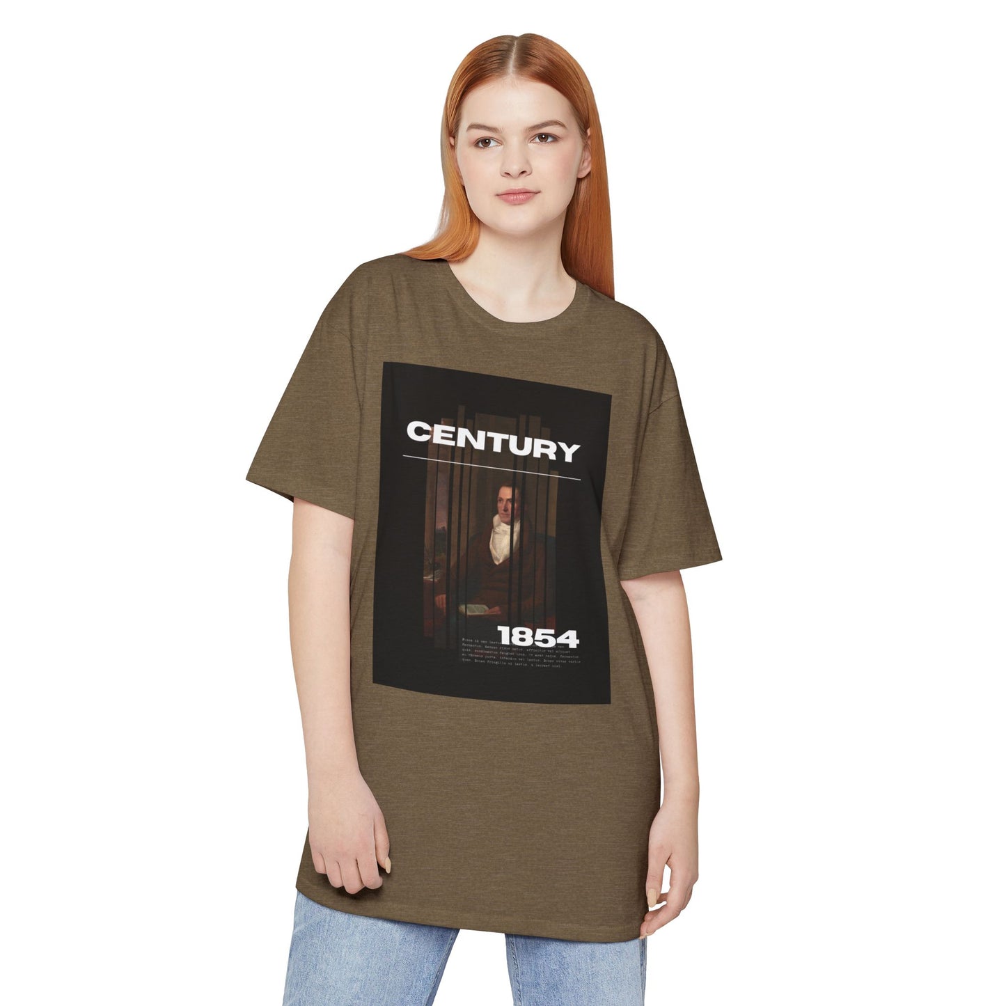 Urban Graphic Tee - Century 1854, Unisex Long Body Tee, Casual Streetwear, Perfect Gift for Art Lovers, Hipster Fashion