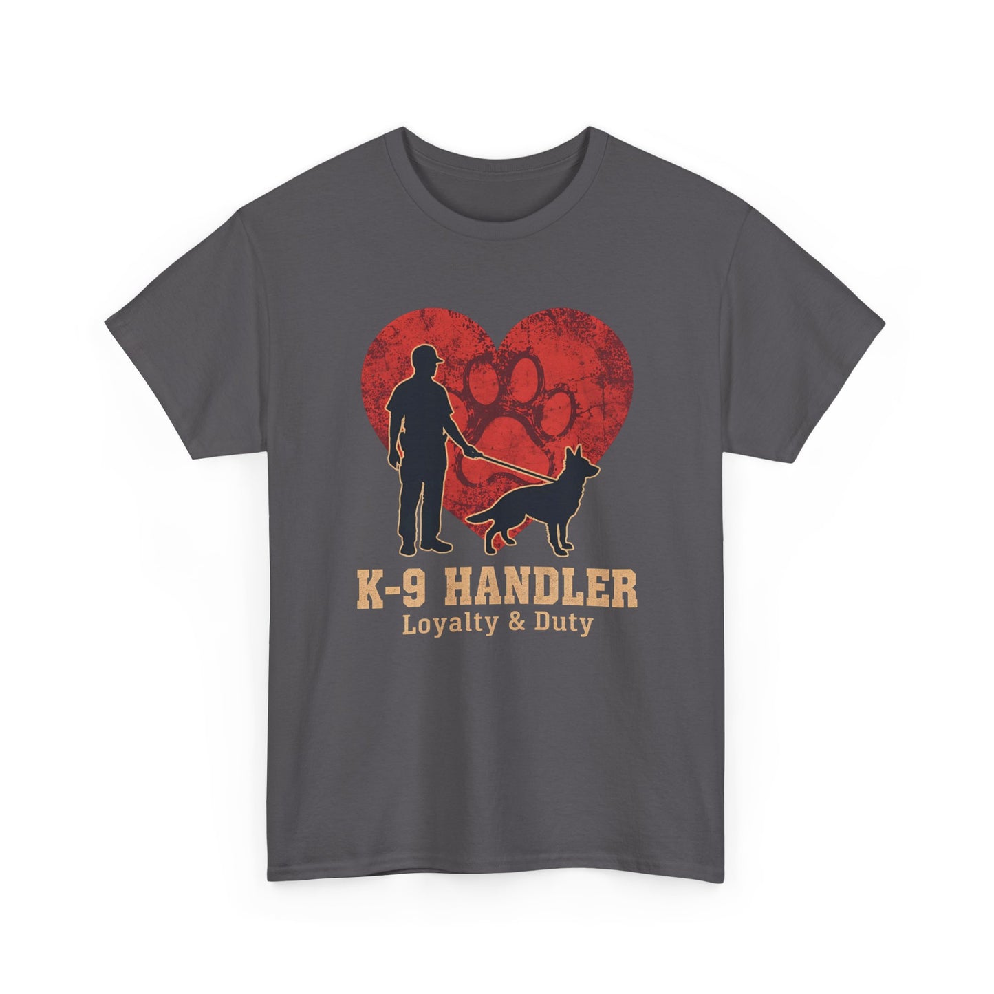 K-9 Handler Heart Tee - Loyalty & Duty, Dog Lover Gift, Pet Owner Apparel