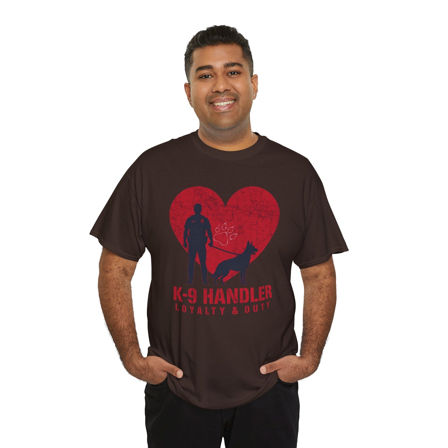 K-9 Handler Heavy Cotton Tee - Loyalty & Duty Shirt, Dog Lover Gift