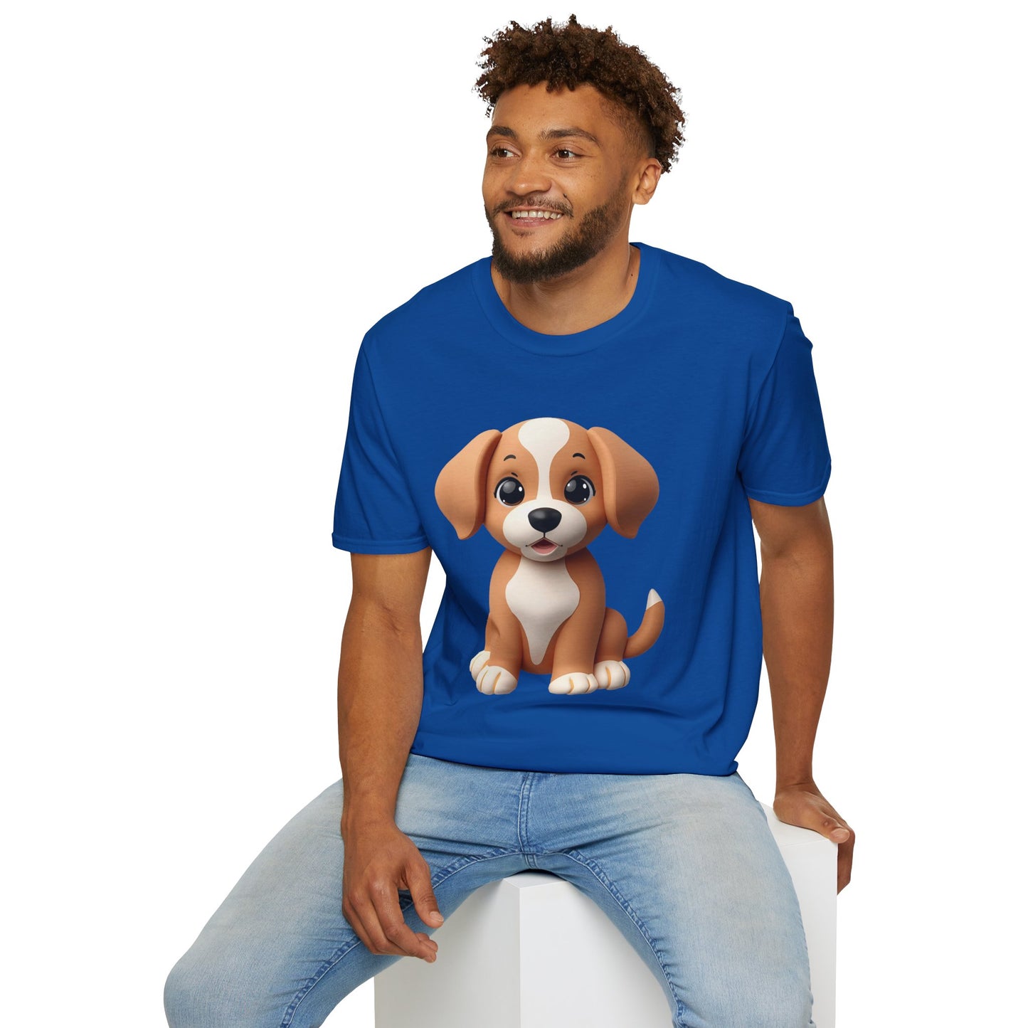 Adorable Puppy 3D Graphic T-Shirt for Dog Lovers, Cute Pet Shirt