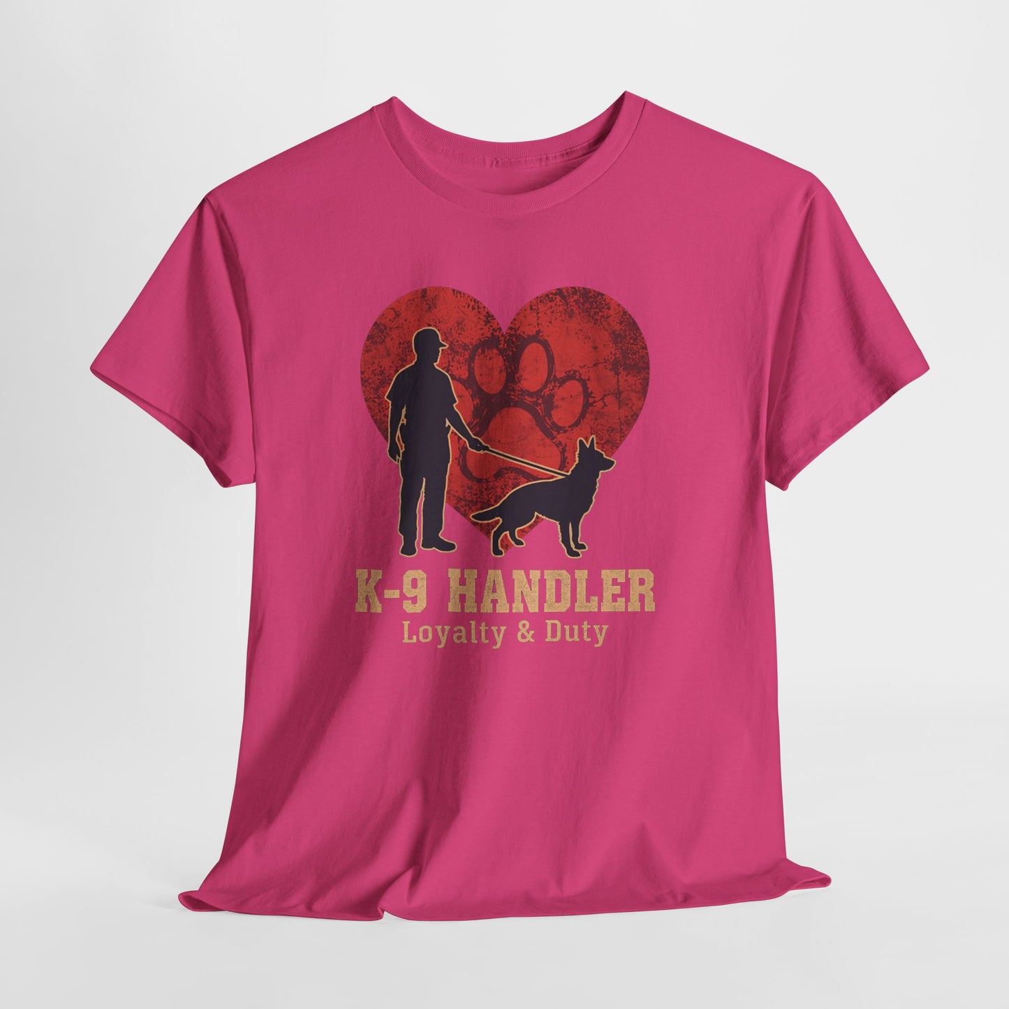 K-9 Handler Heart Tee - Loyalty & Duty, Dog Lover Gift, Pet Owner Apparel