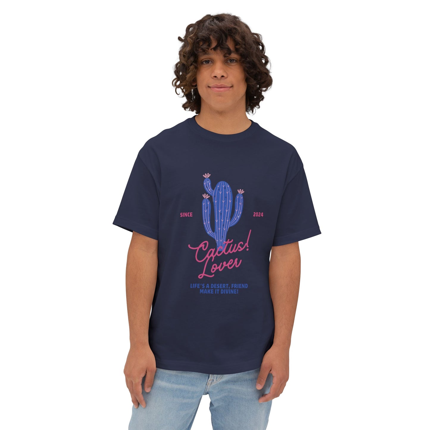 Cactus Lover Boxy Tee - Ideal for Plant Enthusiasts, Casual Wear, Gift for Friends, Summer Fashion, Nature Lovers