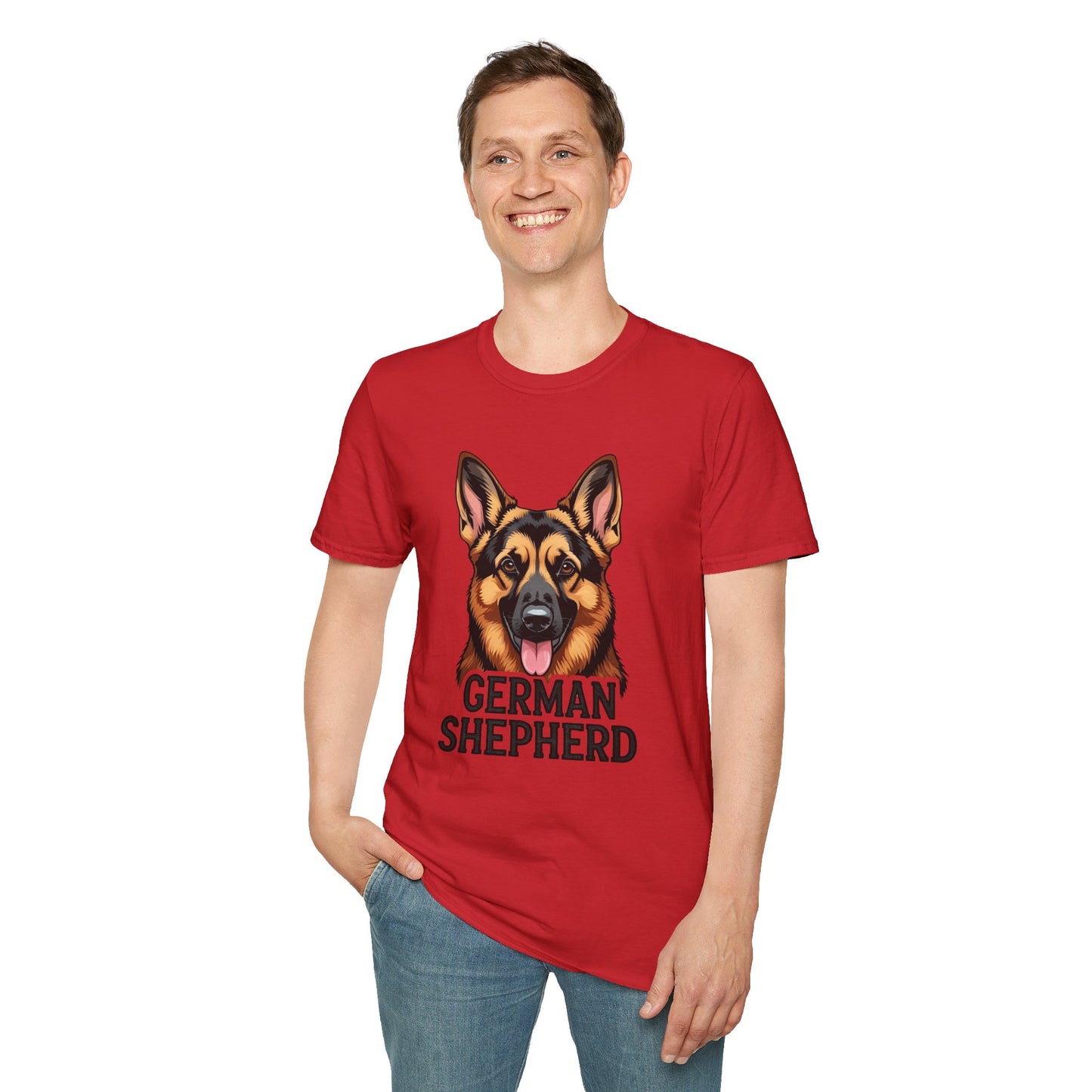 German Shepherd Unisex T-Shirt, Dog Lover Gift, Pet Parent Apparel, Cute Animal Shirt, Birthday Gift Idea, Casual Wear