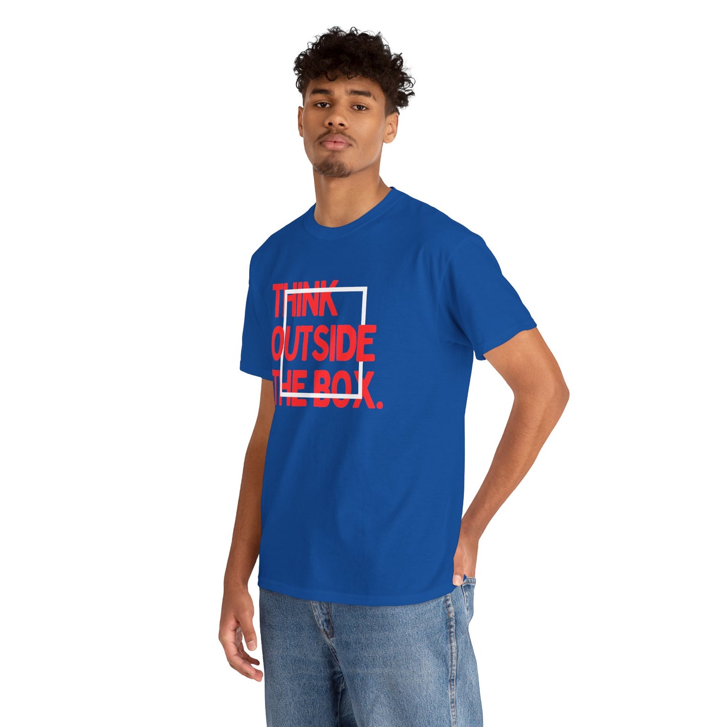 Creative Thinking Unisex Cotton Tee - Thin Out of Box, Inspirational Shirt, Motivational Gifts, Trendy Top for All Occasions, Perfect for Dreamers