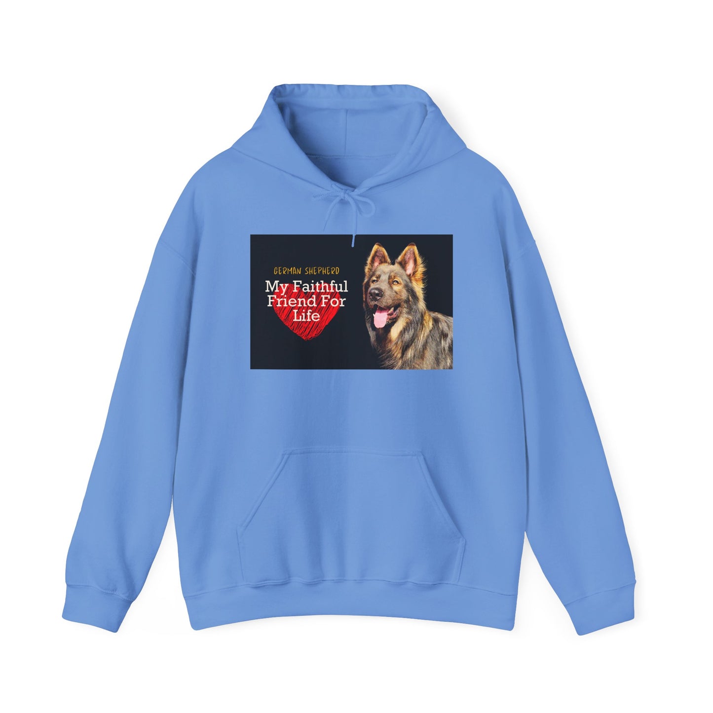 Unisex Dog Lover Hoodie With Old-fashioned German Shepherd and Quote My Faithful Friend For Life