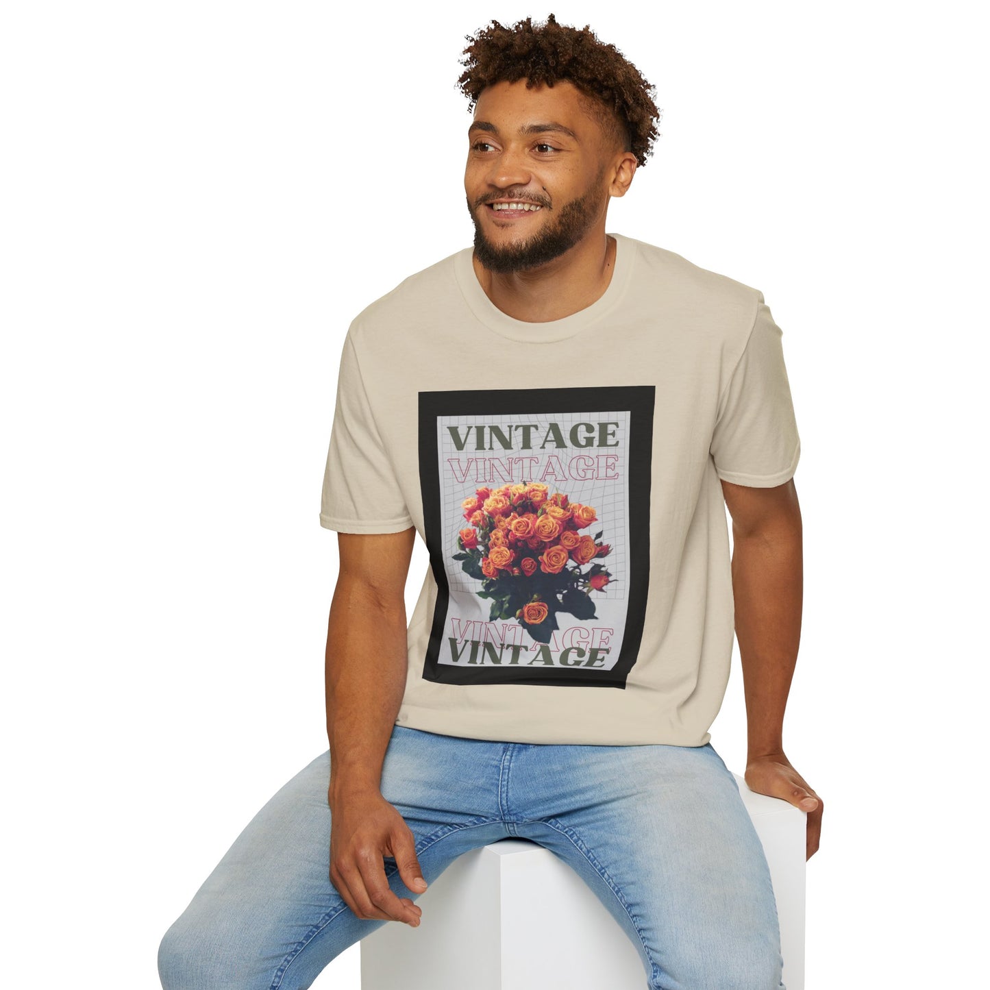 Vintage Floral Graphic Unisex T-Shirt, Retro Tee, Casual Wear, Gift for Her, Vintage Aesthetic, Flower Print Shirt