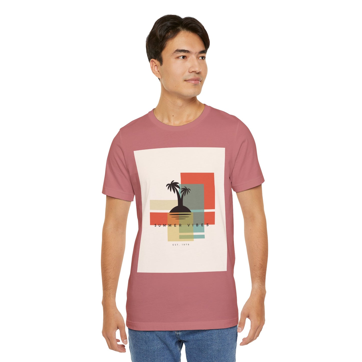 Tropical Sunset Tee, Summer Vibes Shirt, Vacation Outfit, Unisex Graphic Tee, Gift for Beach Lovers, Casual Wear