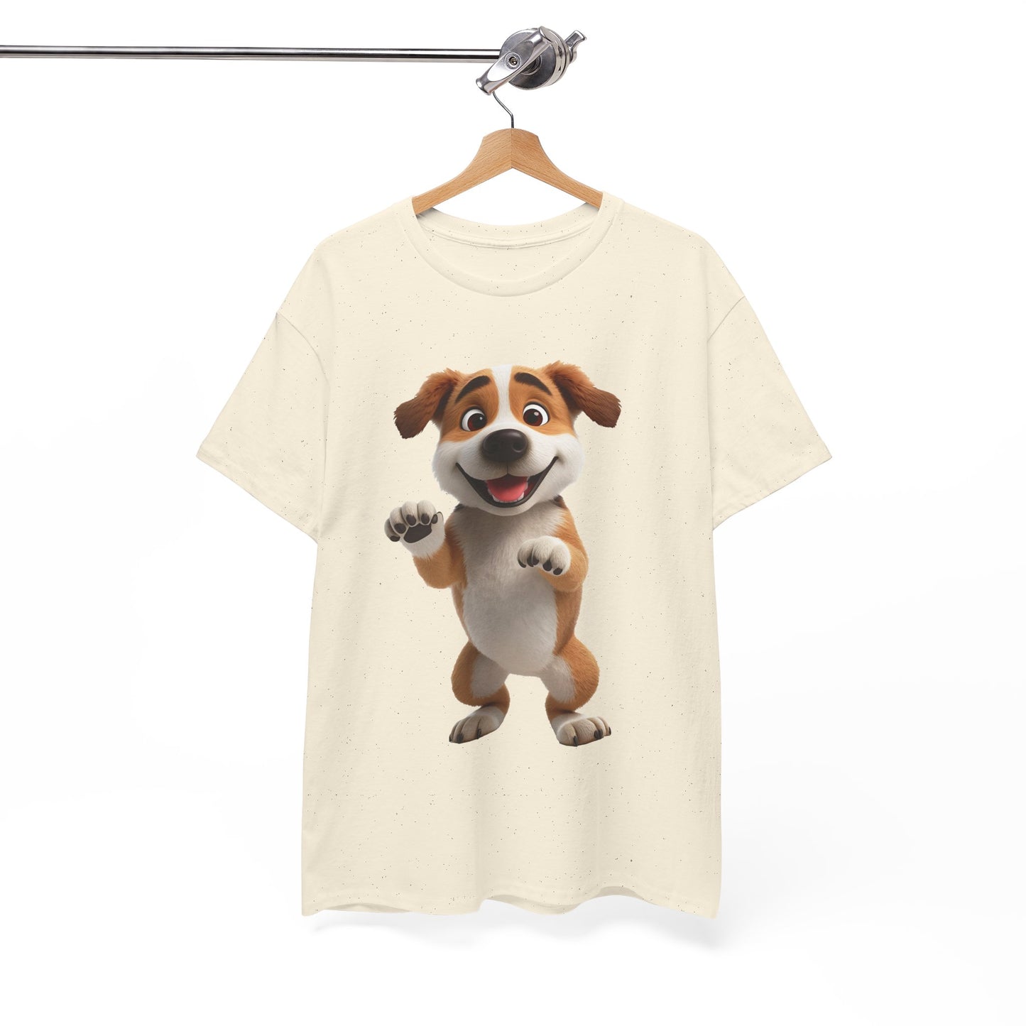 Cute Dog 3D Graphic Tee, Unisex Heavy Cotton T-Shirt, Dog Lover Gift, Fun Casual Wear