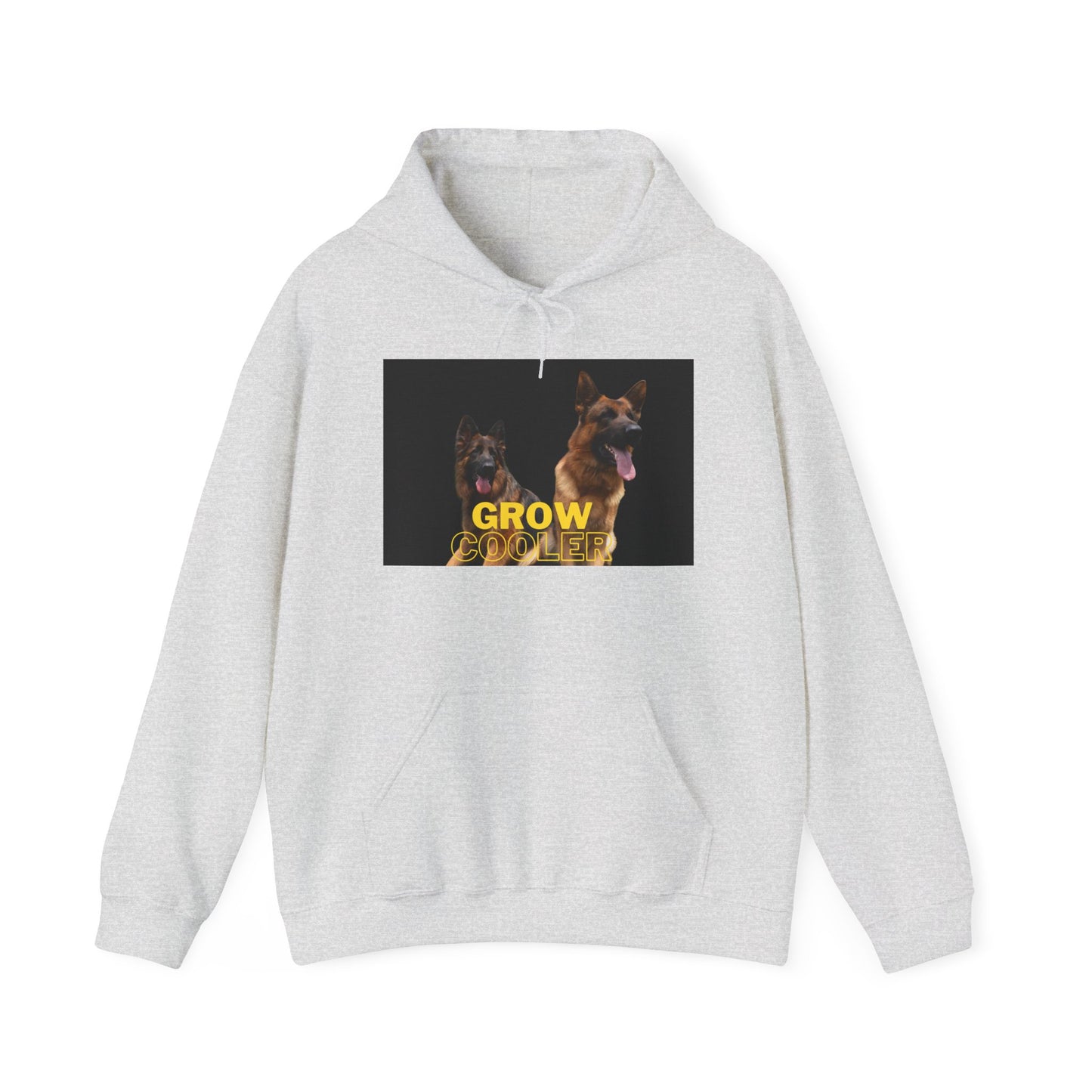 Unisex Dog Lover Hoodie With Two German Shepherds and Caption Grow Cooler