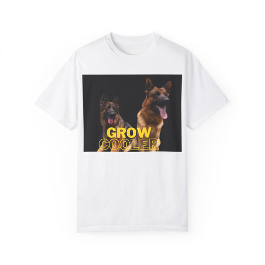 Unisex Dog Lover T-Shirt With Two German Shepherds and Caption Grow Cooler