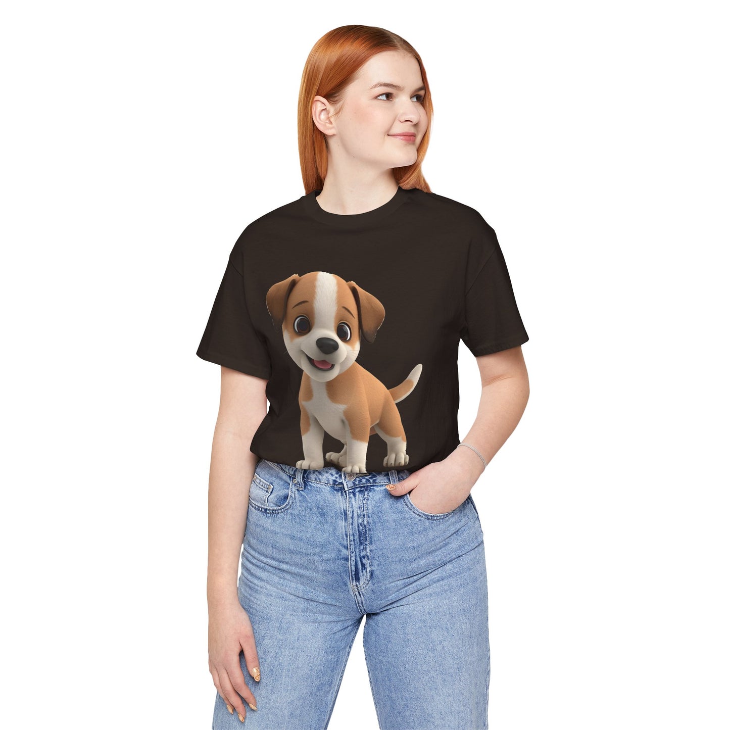 Cute Dog 3D Graphic Tee, Fun Animal Shirt, Dog Lover Gift, Playful Fashion Statement