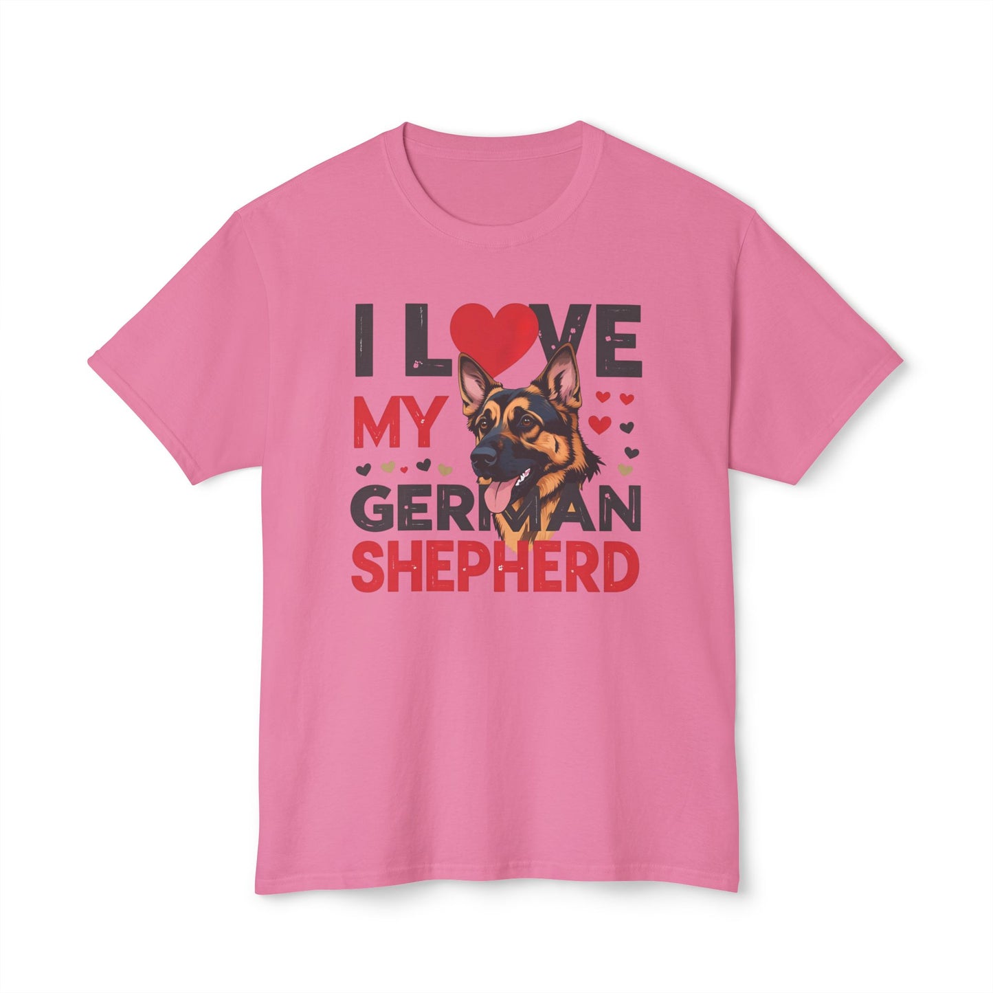 I Love My German Shepherd T-Shirt, Cute Dog Lover Gift, Pet Parent Apparel, Dog Adoption Celebration, Canine Lover's Tee