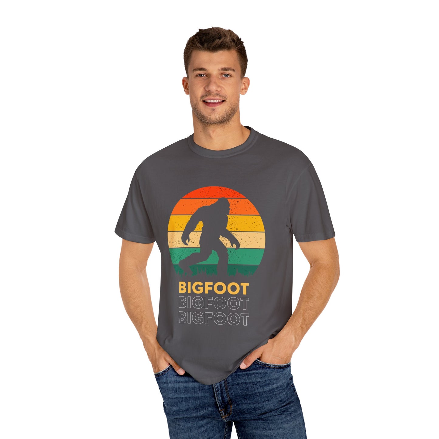 Retro Bigfoot Unisex T-Shirt, Vintage Sasquatch Tee, Nature Lover Gift, Outdoor Adventure Apparel, Cool Summer Shirt