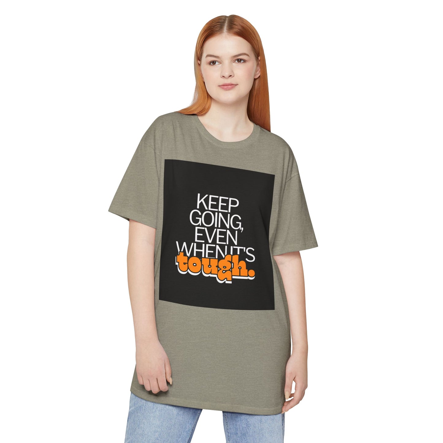 Keep Going Even When ITs Tough Motivational Urban Tee, Inspirational Apparel, Gift for Fitness Lovers, Casual Style Top, Everyday Wear