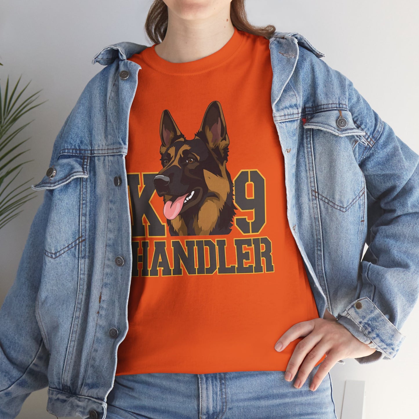 German Shepherd K9 Handler Tee, Perfect for Dog Lovers, Gift for Pet Owners, Unisex Cotton T-Shirt