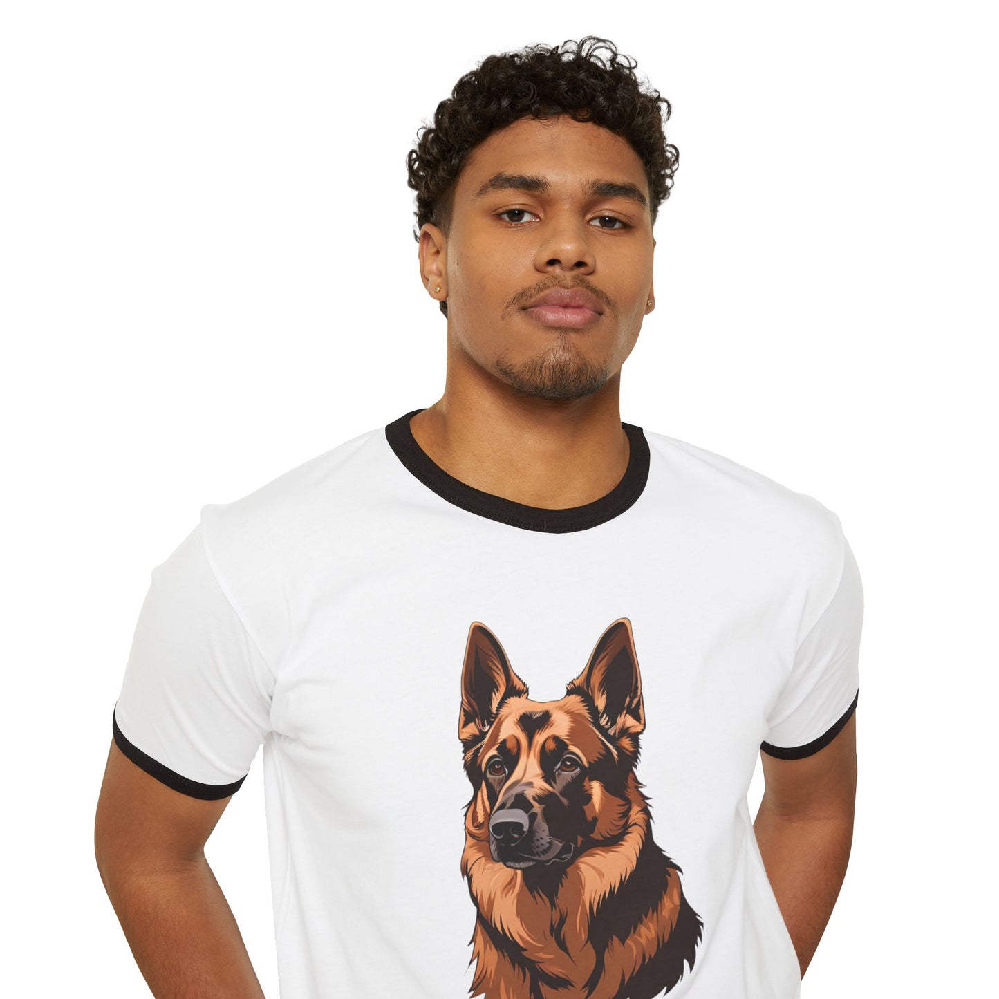 Liver German Shepherd Ringer Tee - Liver Loyal Legendary, Unisex Cotton T-Shirt for Dog Lovers, Pet Owner Gift, Casual Wear, Birthday Present, Animal Enthusiast Apparel