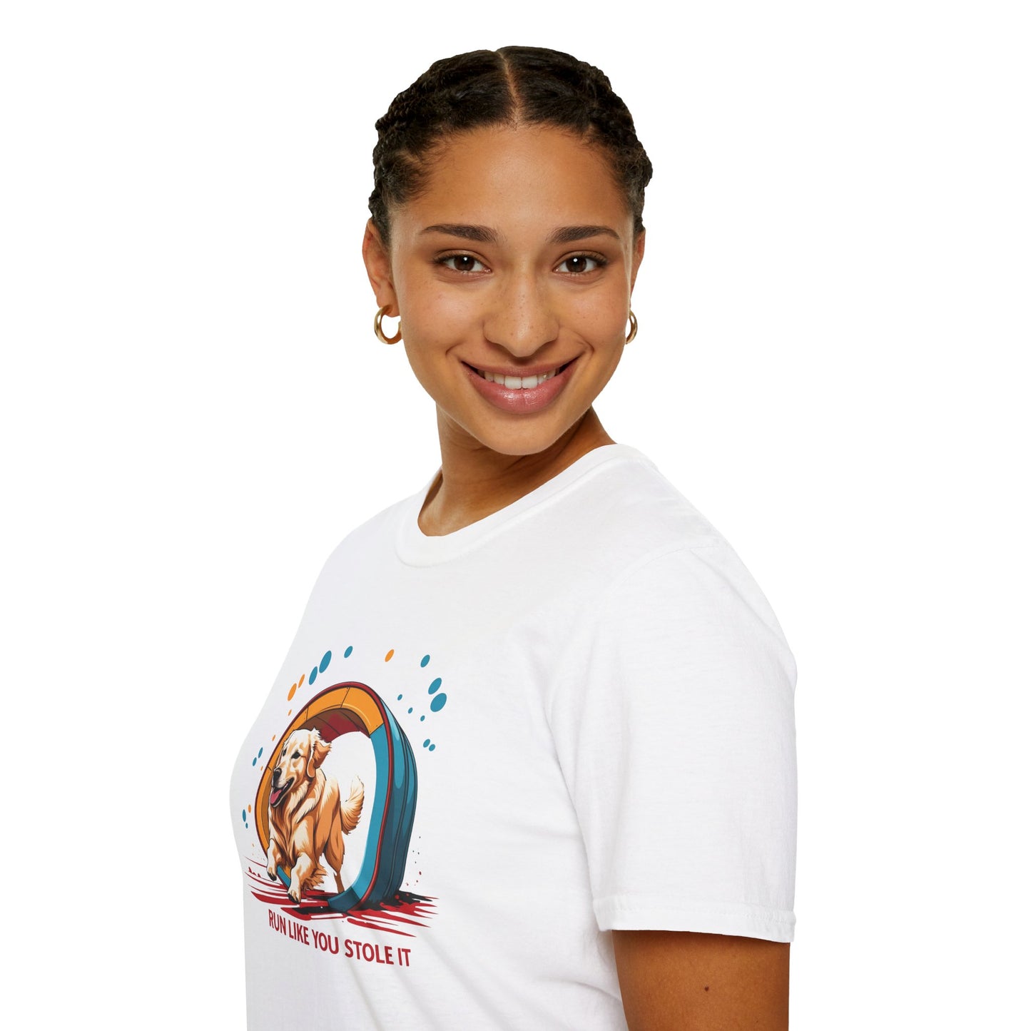 Dog Agility T-Shirt - Run Like You Stole It, Perfect for Dog Trainers, Summer Outfits, Fun Casual Wear