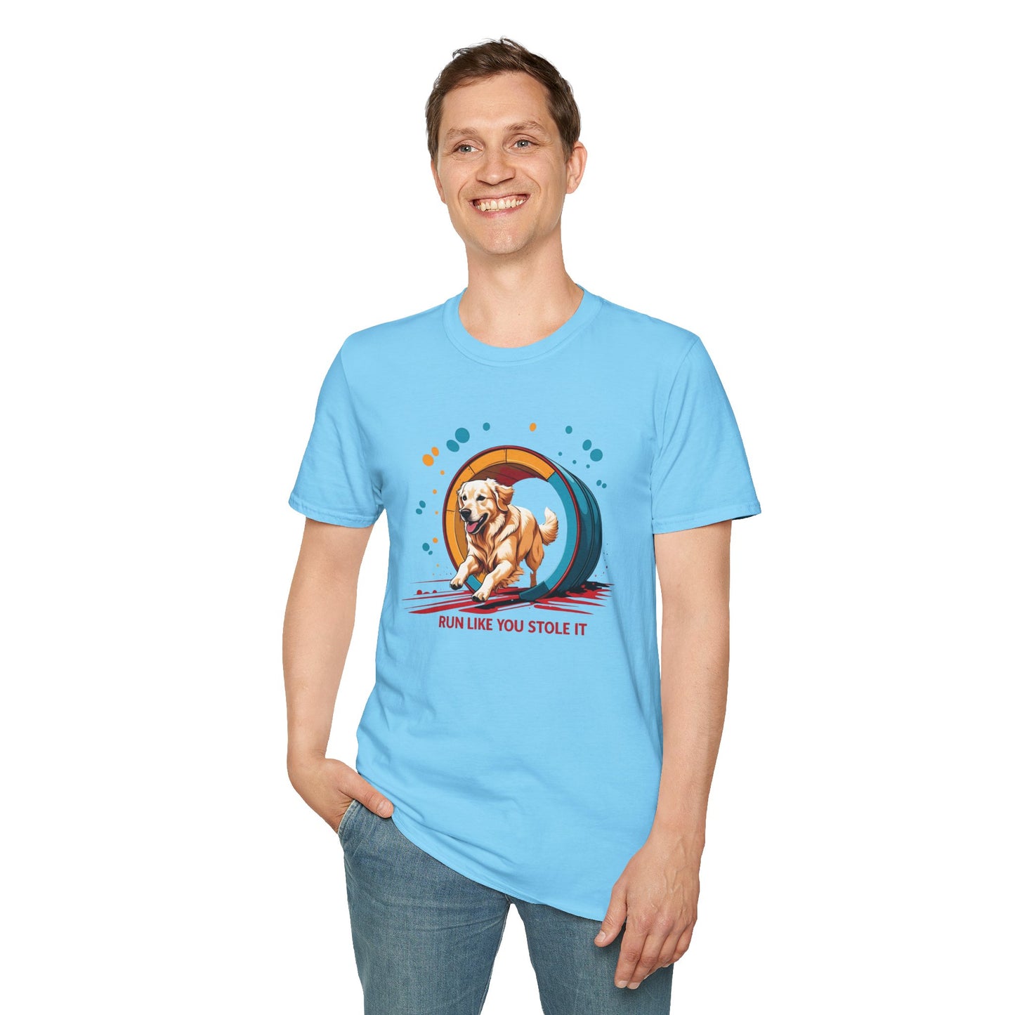 Dog Agility T-Shirt - Run Like You Stole It, Perfect for Dog Trainers, Summer Outfits, Fun Casual Wear