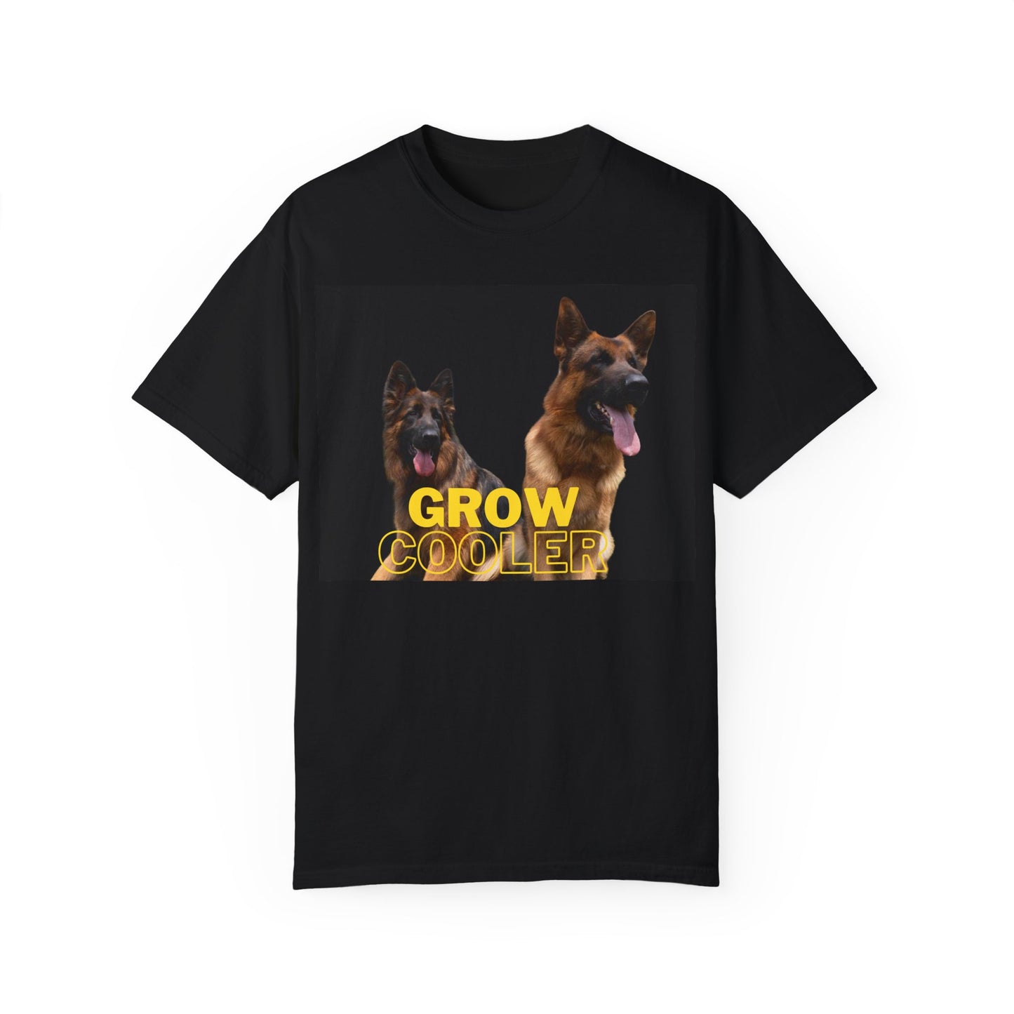 Unisex Dog Lover T-Shirt With Two German Shepherds and Caption Grow Cooler