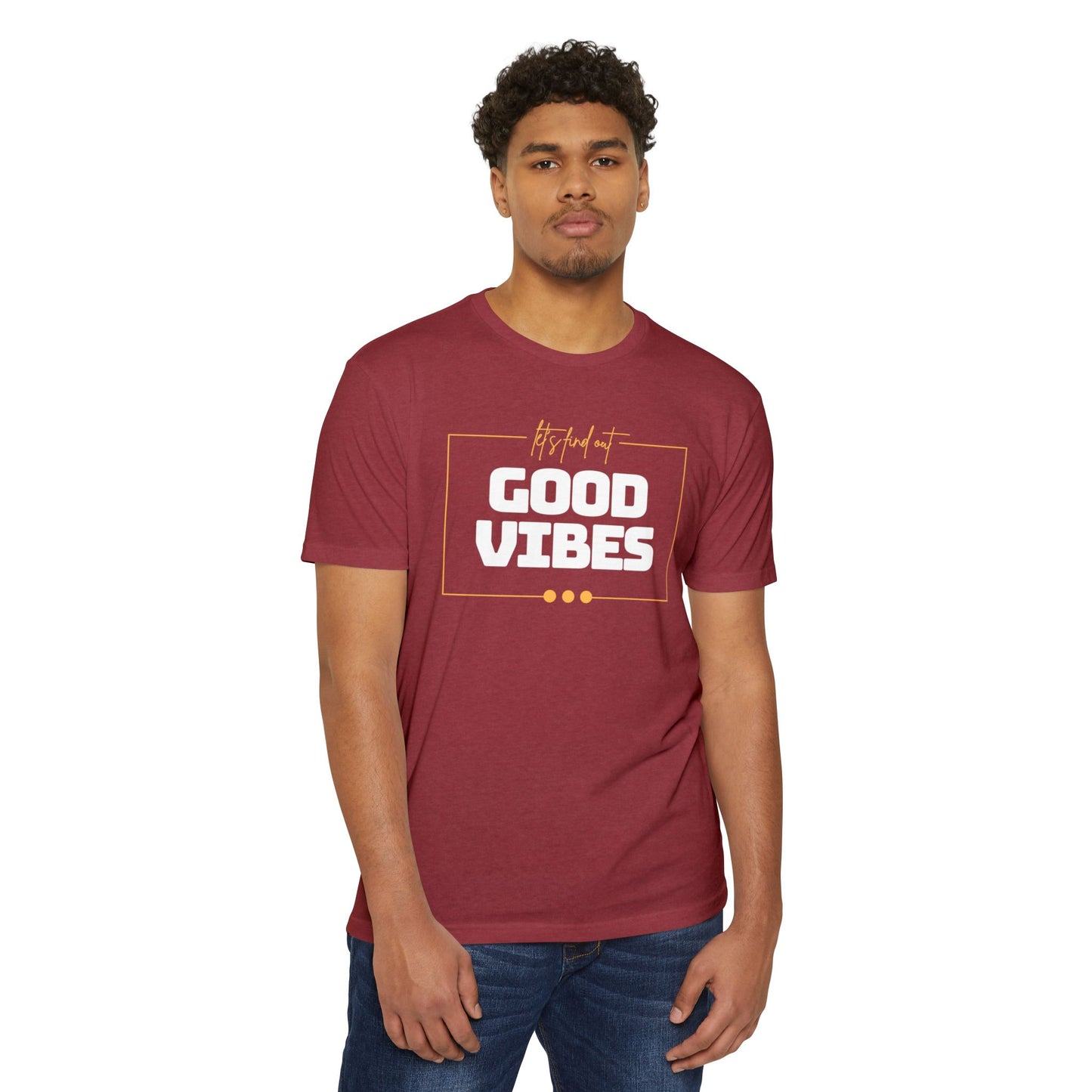 Good Vibes Unisex CVC Jersey T-shirt, Casual Tee, Positive Messaging Shirt, Everyday Wear, Gift for Friends