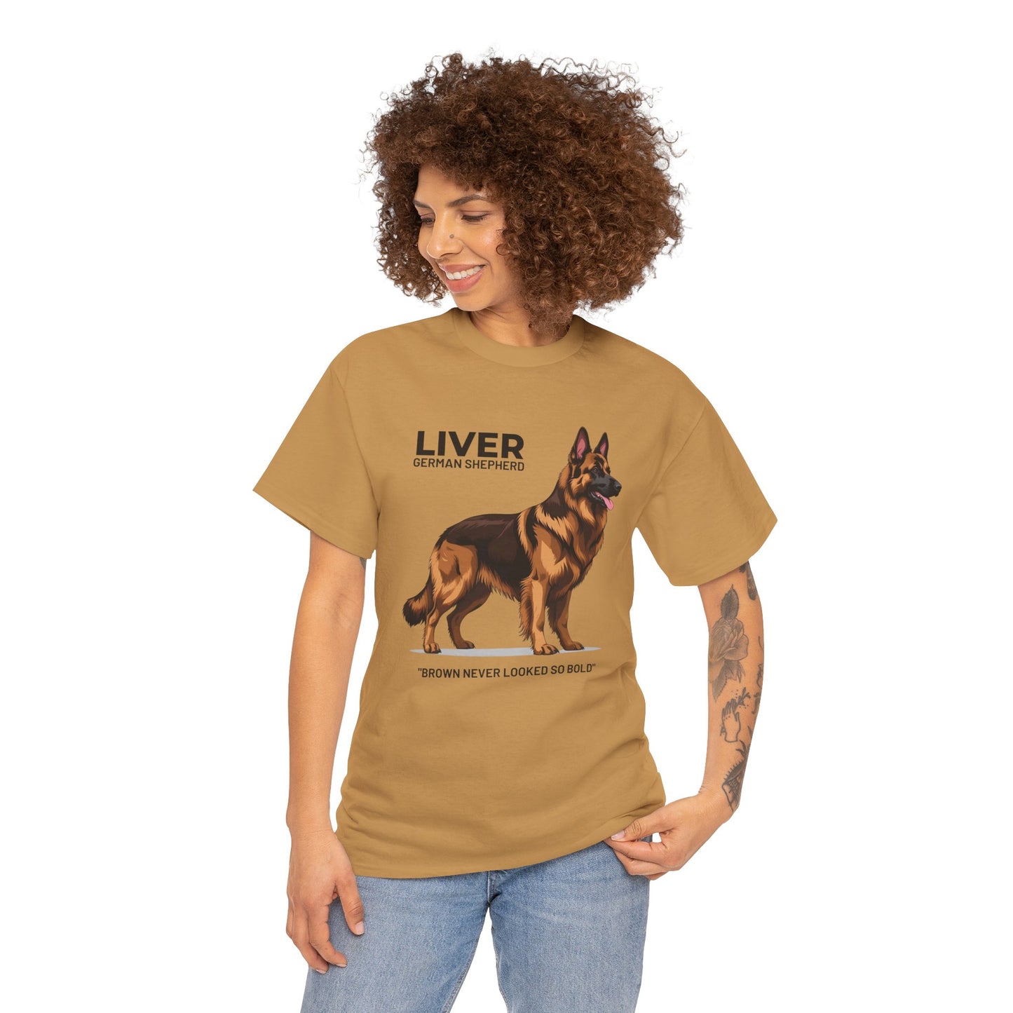 Liver German Shepherd Lover Tee - Brown Never Looked So Bold | Dog Owner Gift, Pet Parent Shirt, Animal Lover Apparel