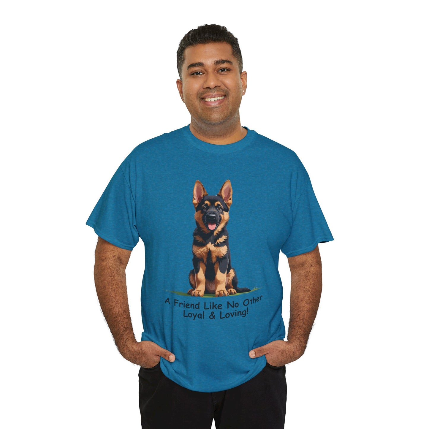 Adorable German Shepherd Puppy Lover Tee: A Friend Like No Other, Dog Owner Gift, Dog Mom Shirt, Gifts for Animal Lovers, Unisex Cotton T-shirt