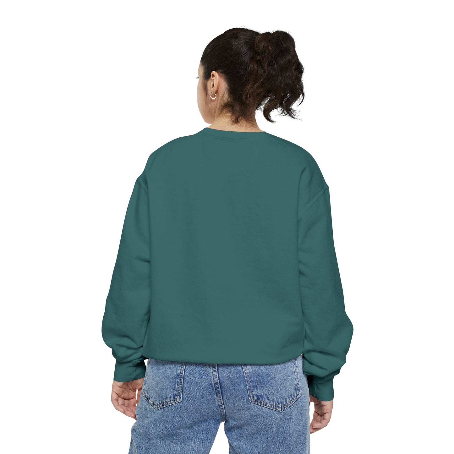 Unisex Dog Lover Sweatshirt With a German Shepherd Lying His Head on the Floor