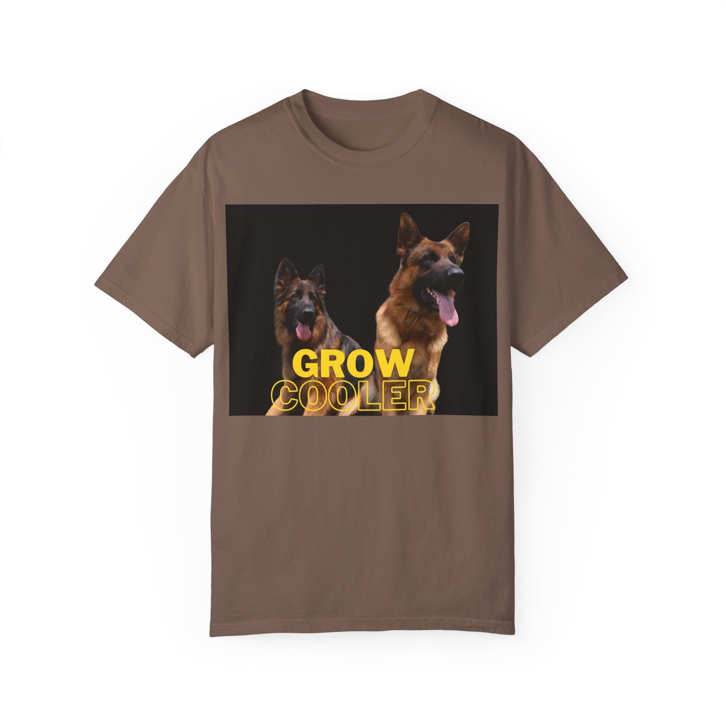 Unisex Dog Lover T-Shirt With Two German Shepherds and Caption Grow Cooler