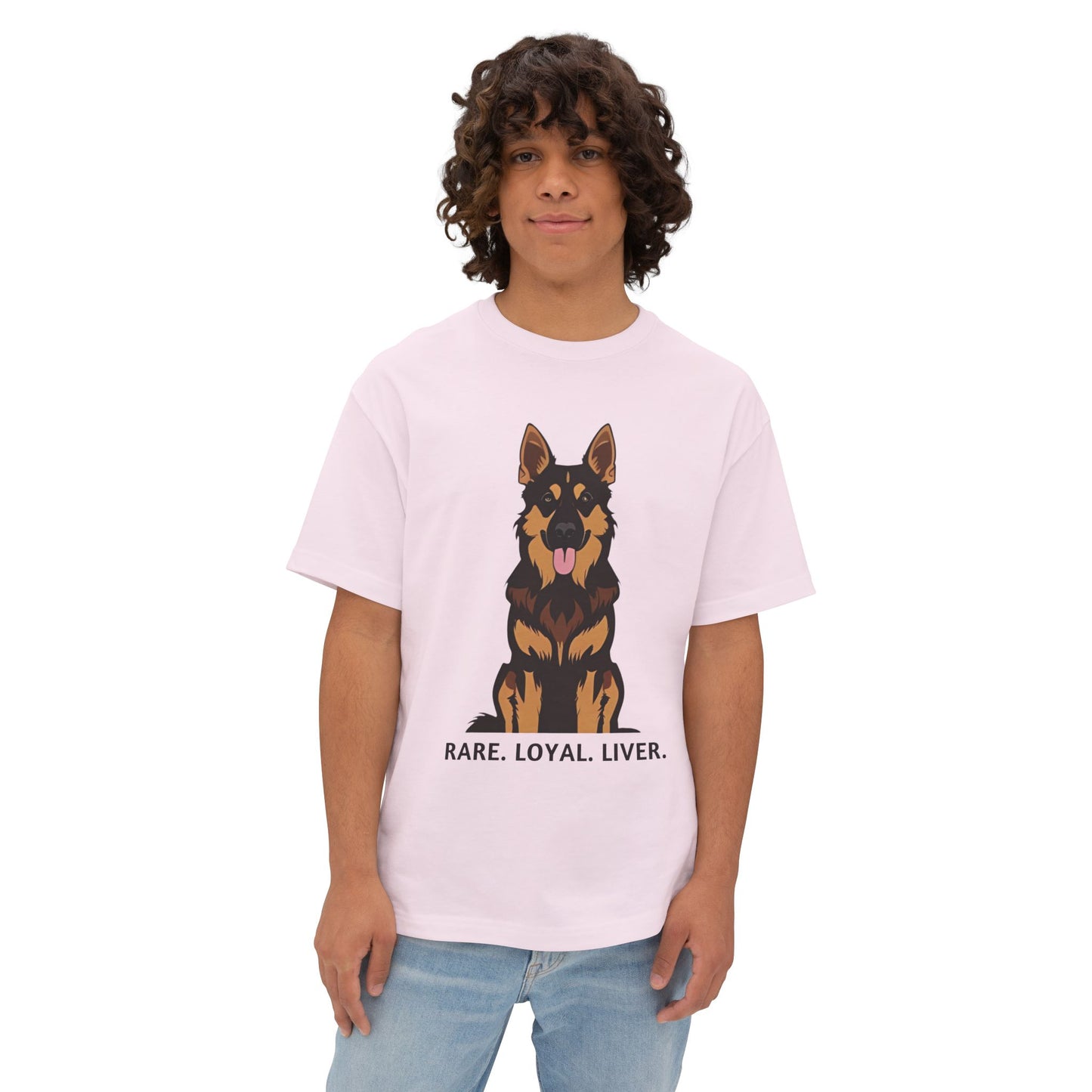 Liver German Shepherd Lover's Boxy Tee - Rare, Loyal, Liver | Pet Lover Gift, Dog Shirt, Animal Lover Style, Unisex T-Shirt, Casual Wear