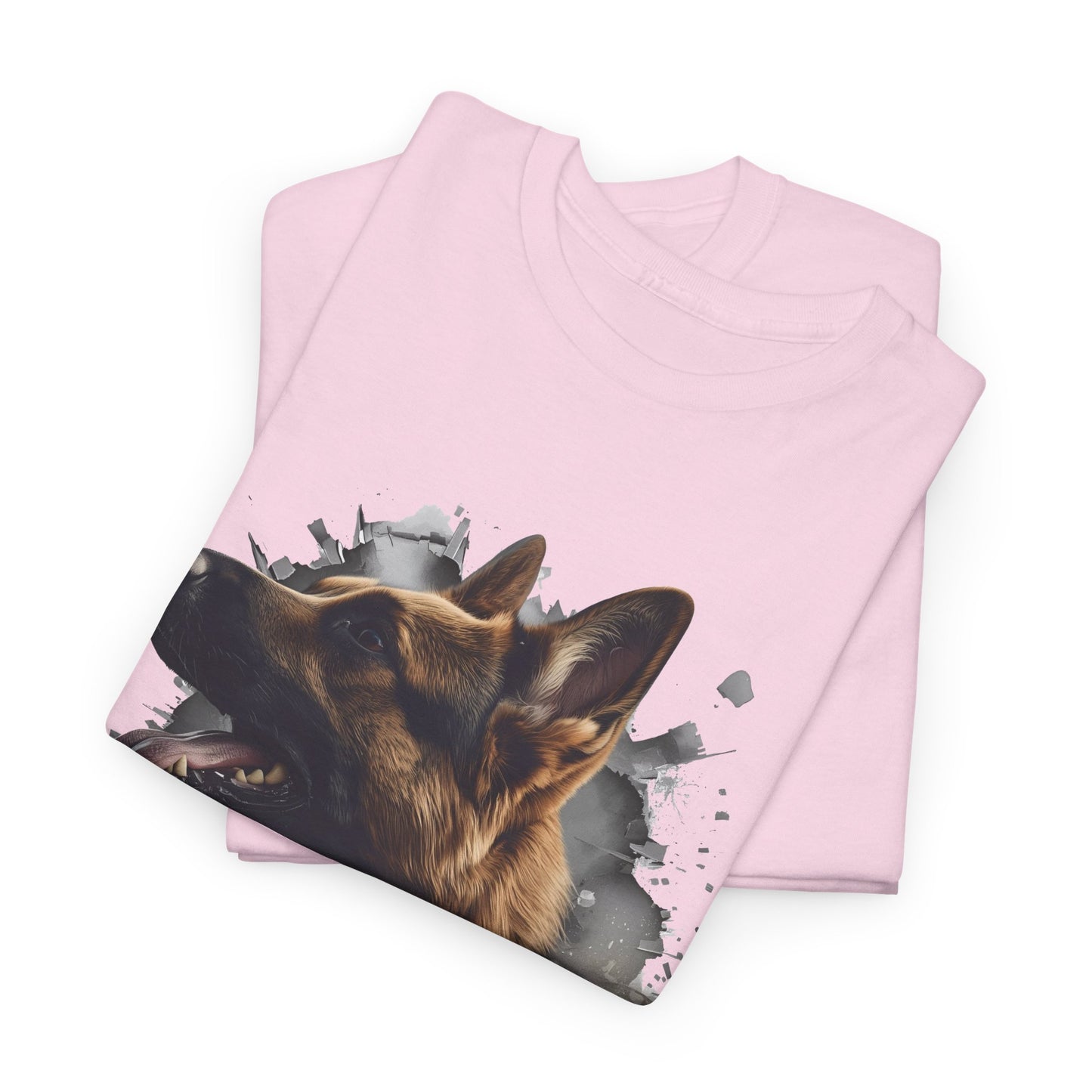 German Shepherd Lover Tee With 3D Design, Unisex Cotton Shirt, Dog T-Shirt, Pet Lovers Gift, Animal Enthusiast Apparel