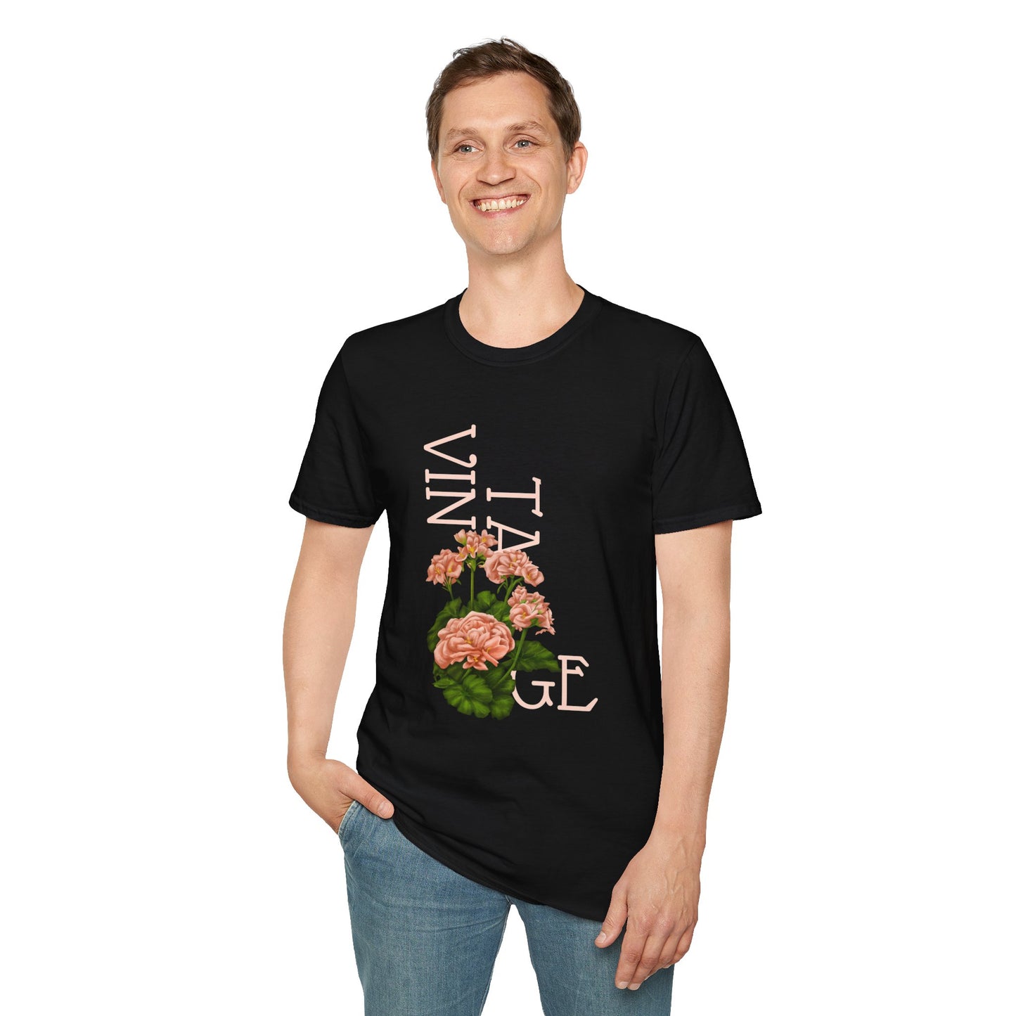 Vintage Floral Graphic Tee, Retro Flower Shirt, Unisex Casual T-Shirt, Gift for Plant Lovers, Summer Fashion