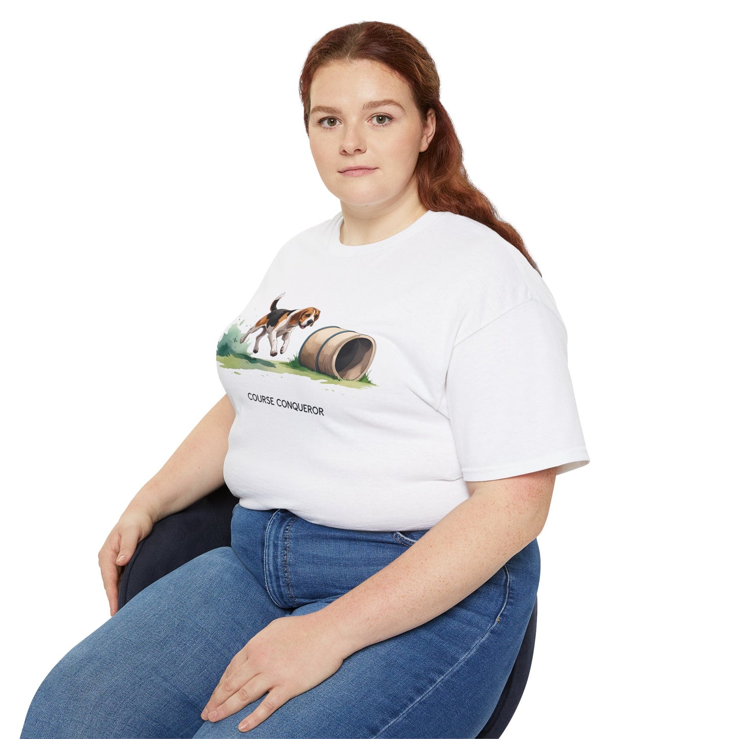 Dog Agility Tee - Course Conqueror | Beagle Graphic T-Shirt, Pet Enthusiast Gift, Animal Lover Apparel, Wearable Art for Dog Lovers