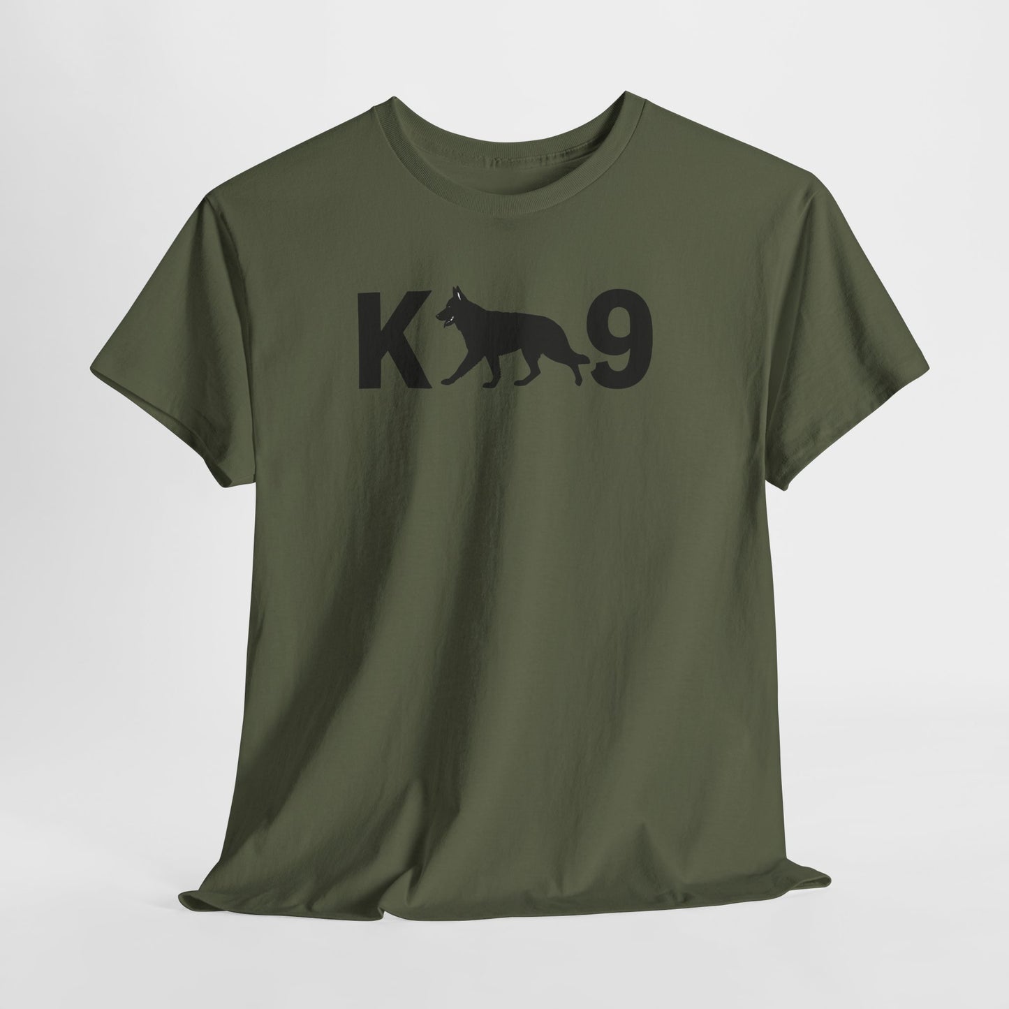 Black German Shepherd K9 Unisex Heavy Cotton Tee - Perfect for Dog Lovers, Pet Owners