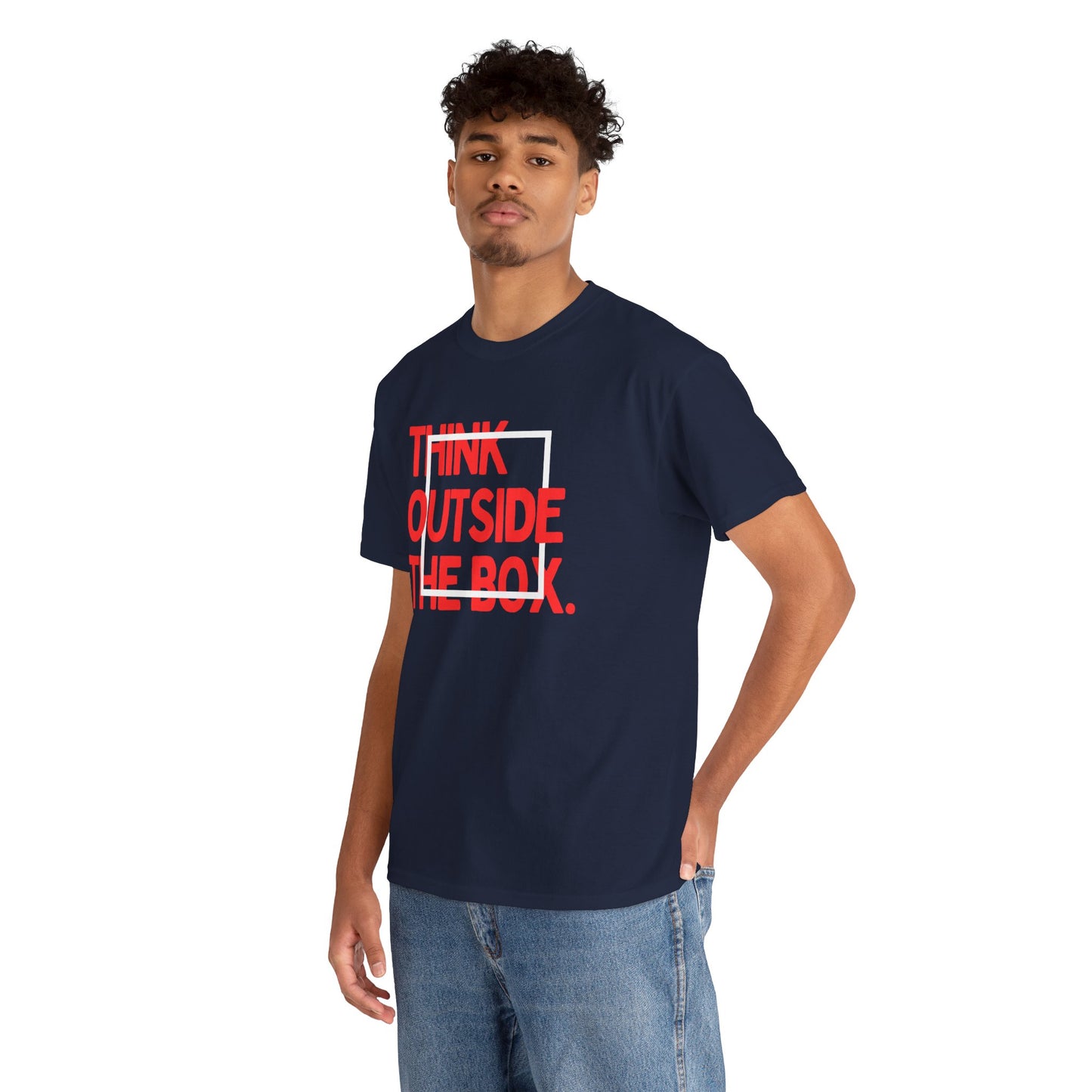 Creative Thinking Unisex Cotton Tee - Thin Out of Box, Inspirational Shirt, Motivational Gifts, Trendy Top for All Occasions, Perfect for Dreamers