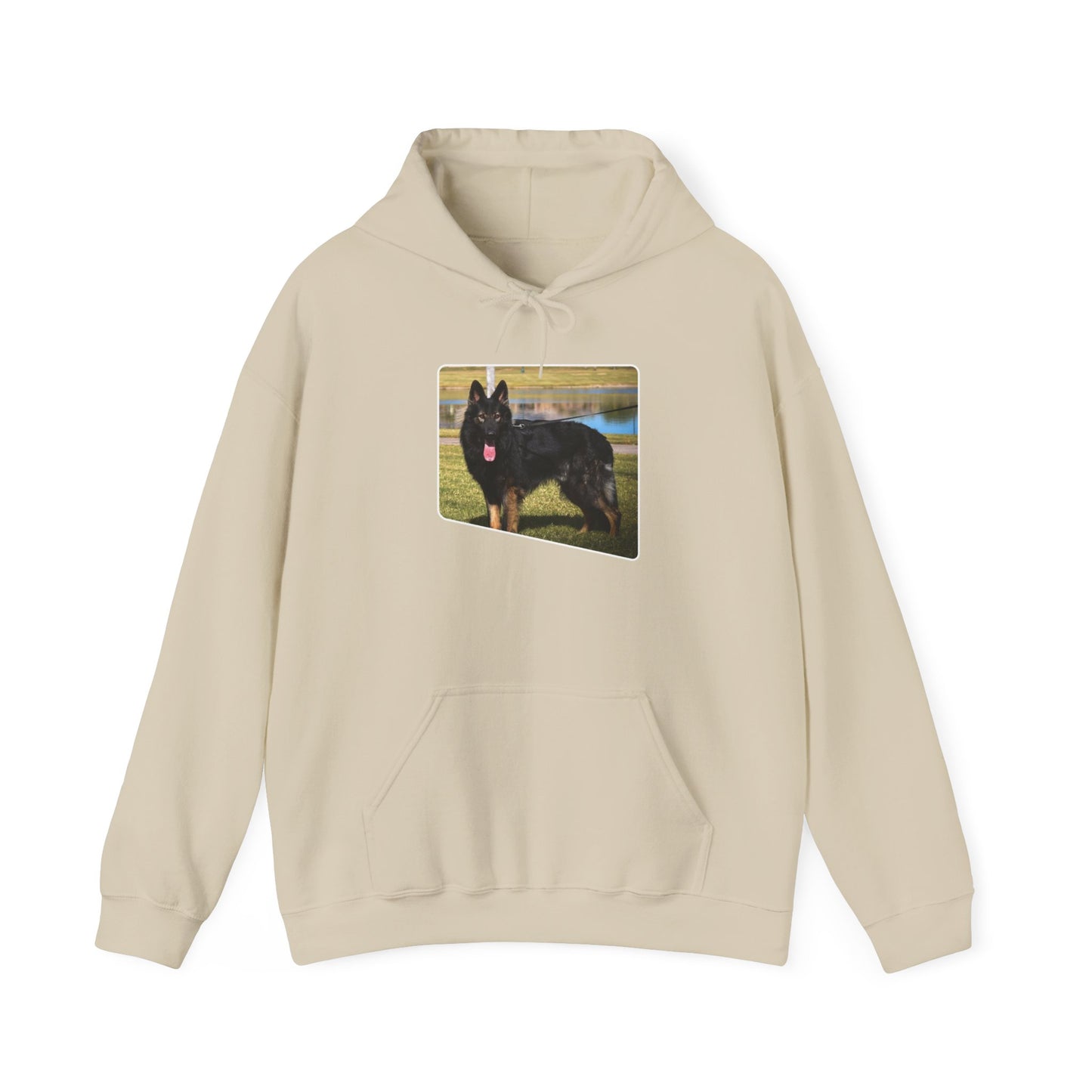Unisex Dog Lover Hoodie With an Old Fashioned Working Line German Shepherd