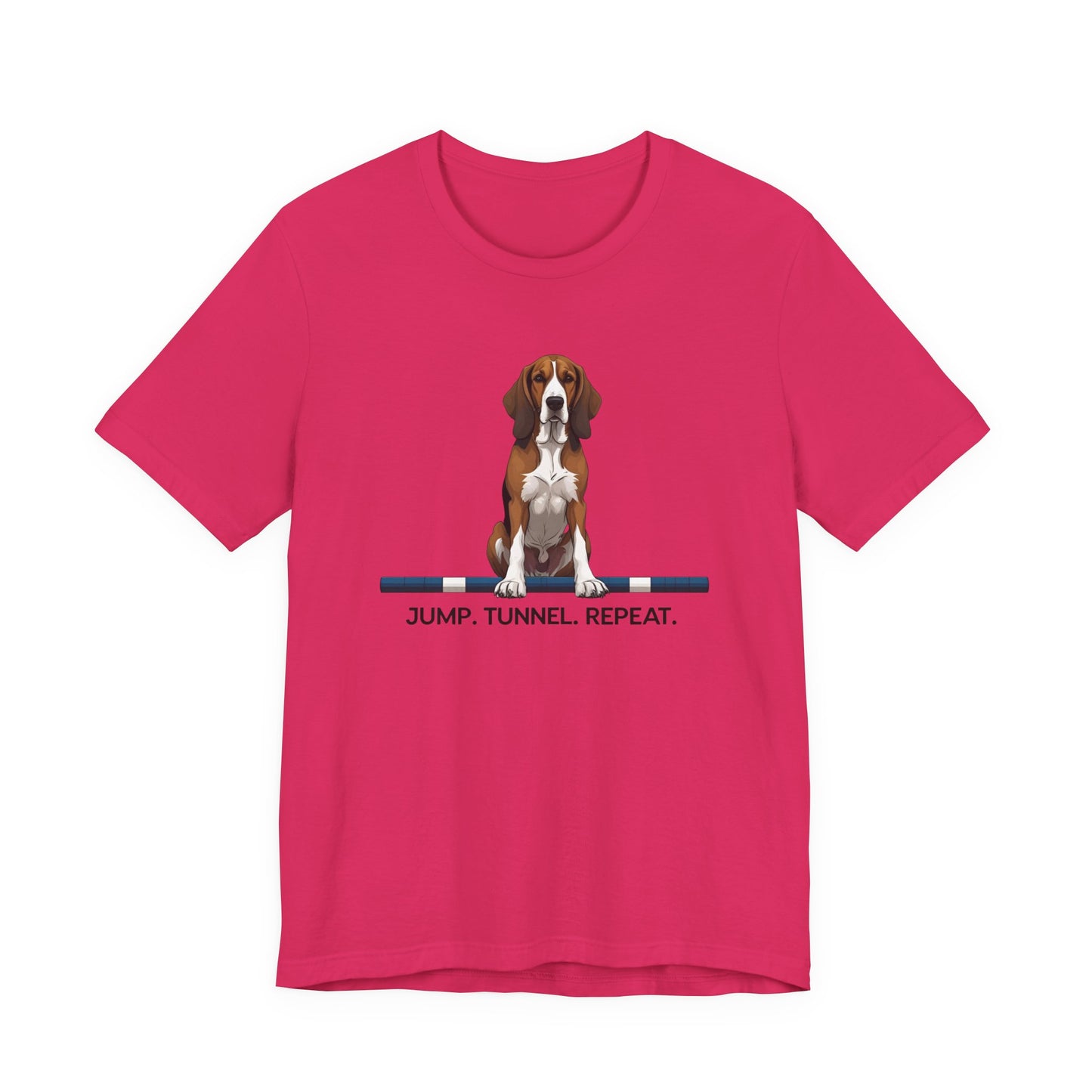 Dog Agility Tee, Fun Pet Lover Shirt, Jump Tunnel Repeat T-Shirt, Dog Enthusiast Apparel, Gift for Dog Owners