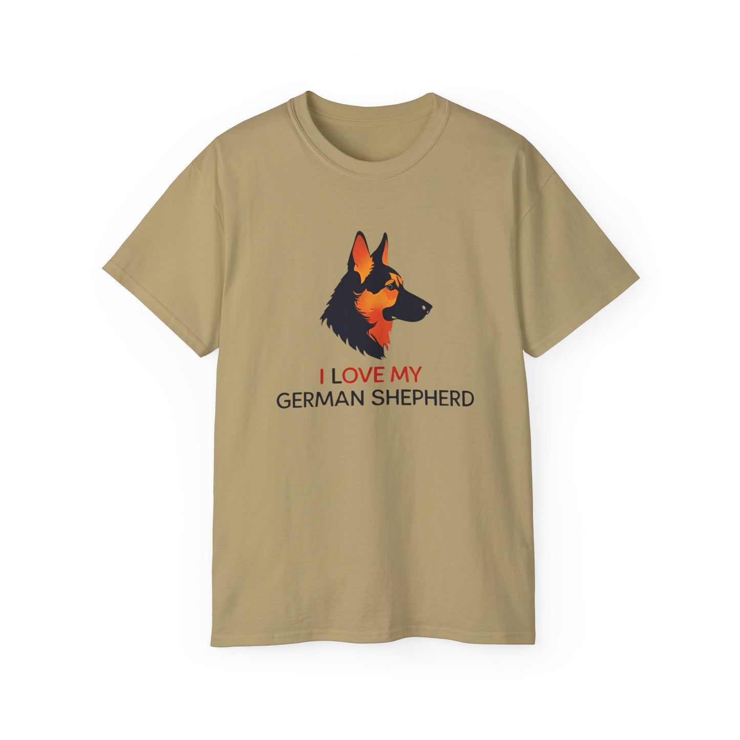 German Shepherd Lovers Unisex Ultra Cotton Tee - "I Love My German Shepherd", Dog Owner Gift, Canine Apparel, Pet Lover T-Shirt