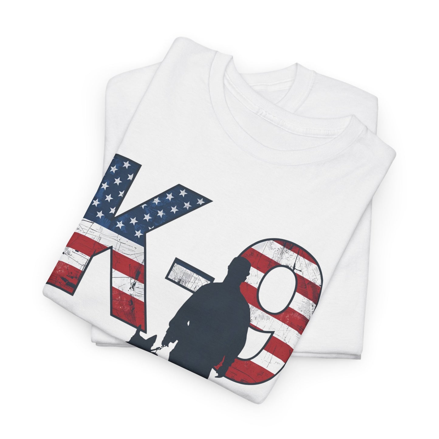 Patriotic K-9 T-Shirt - Partners in Duty Tee | Unisex Heavy Cotton Tee for Dog Lovers, Military Support, Gifts for Dog Handlers